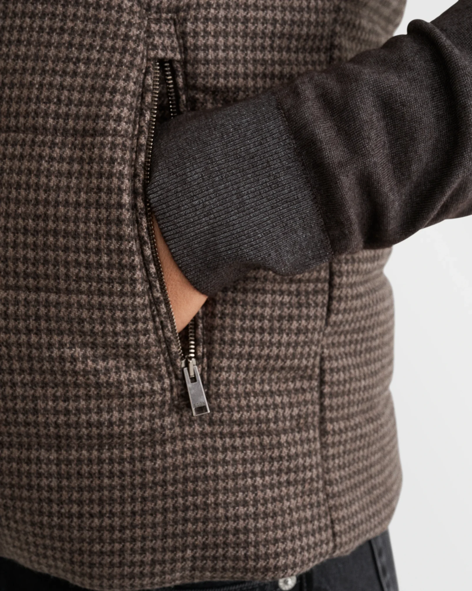 Eton - brown wool cashmere padded vest
