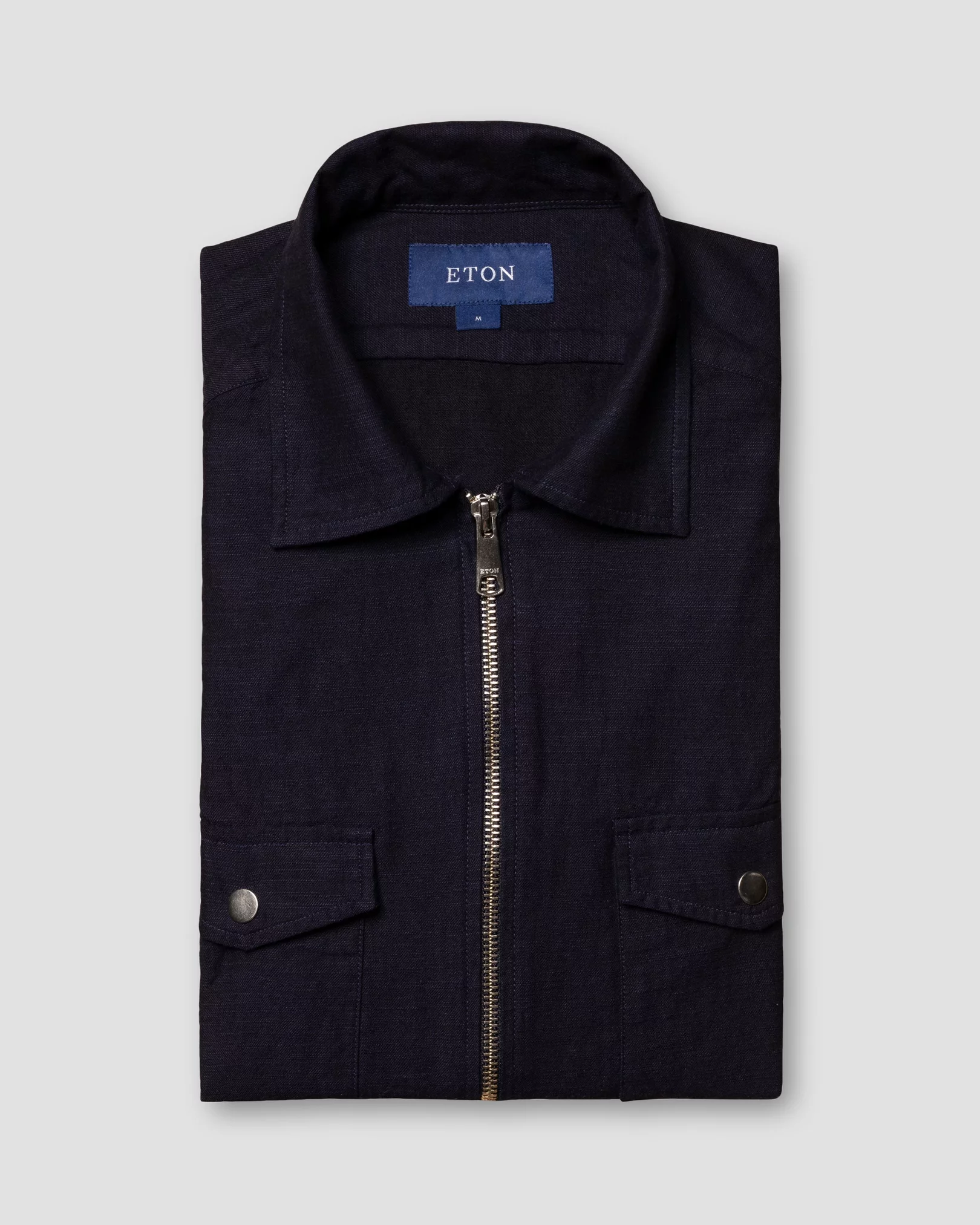 Eton - dark blue zipper overshirt