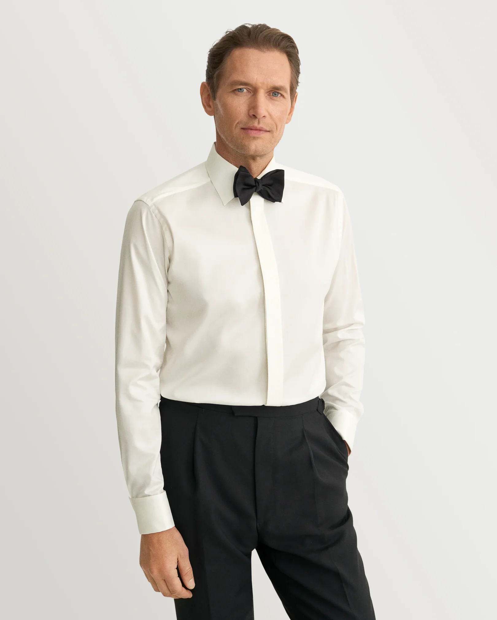 Eton - white fly front signature twill shirt