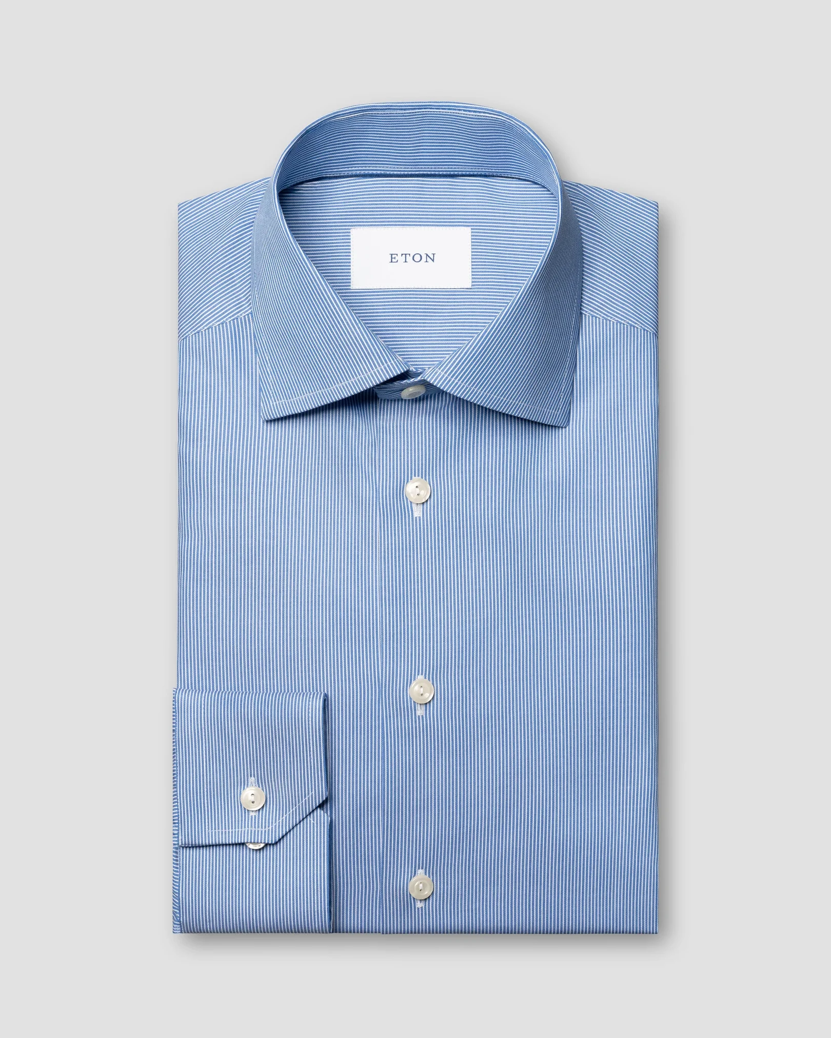Eton - mid blue striped fine 263