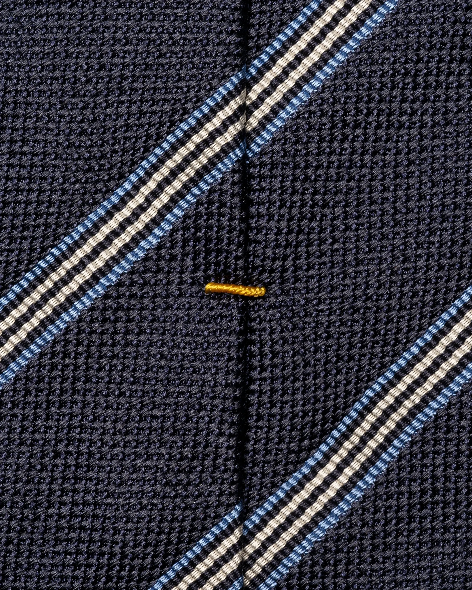 Eton - navy blue striped woven silk tie