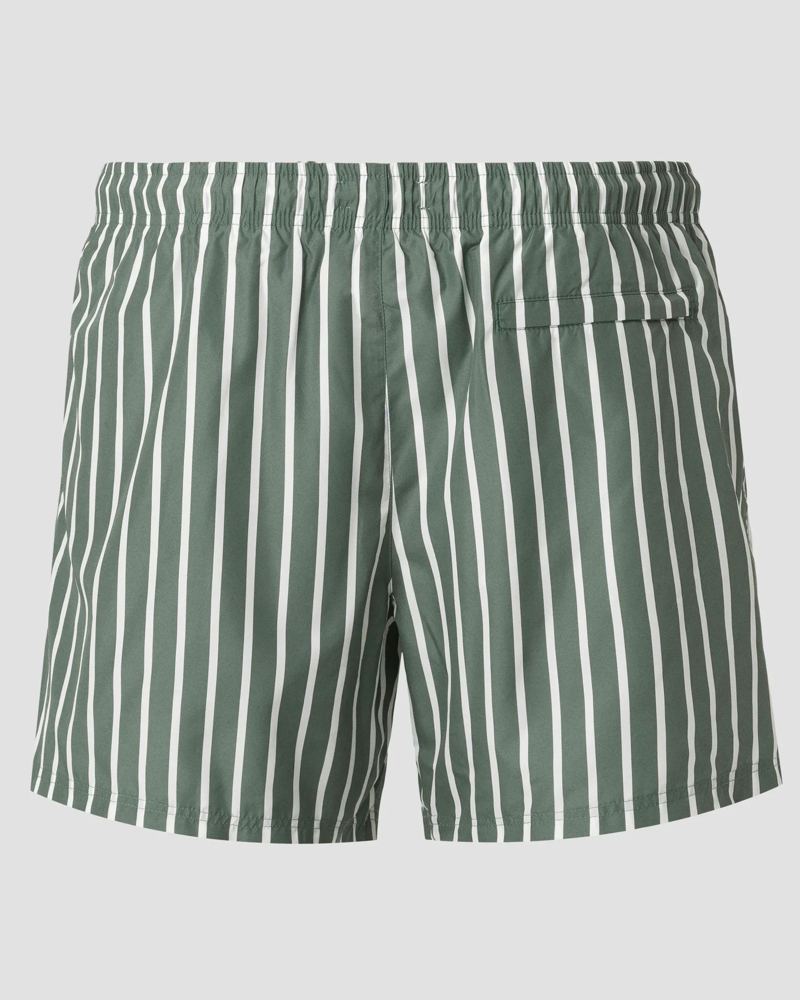 Eton - striped swim shorts mid green 261