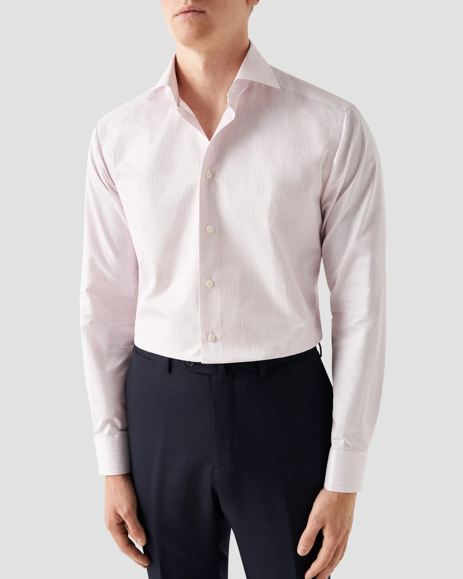 Eton - pink twill cut away collar single cuff contemporary fit
