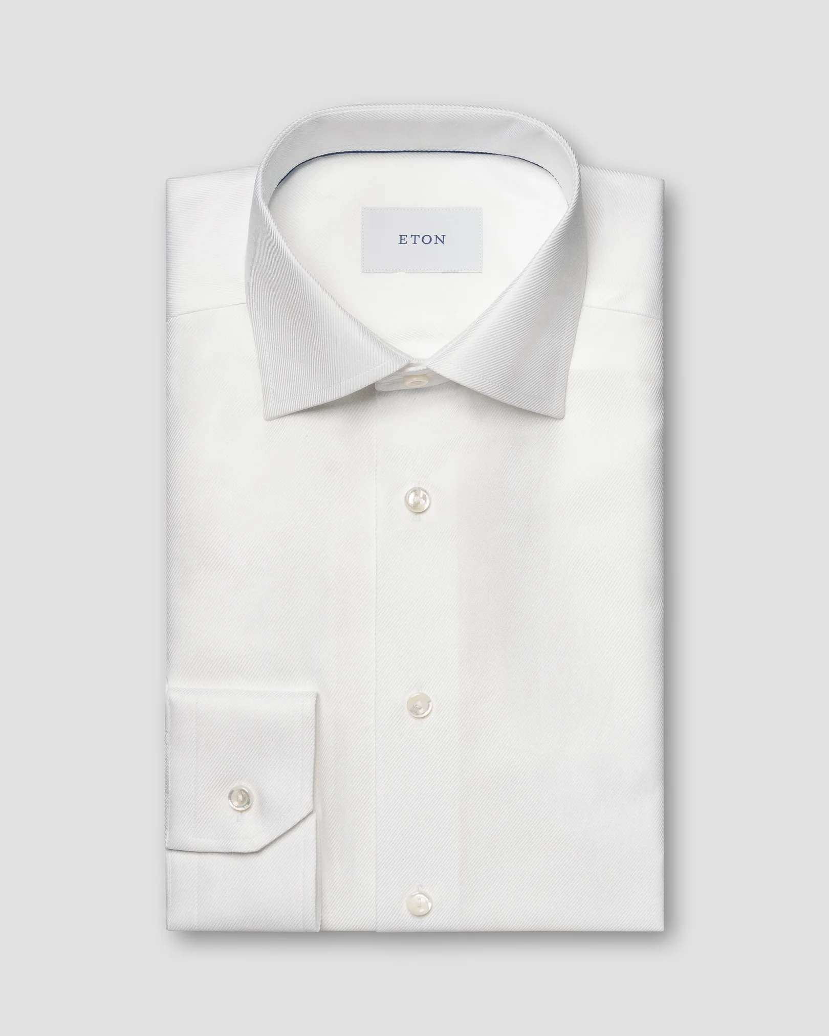 Eton - textured twill shirt cut away single slim