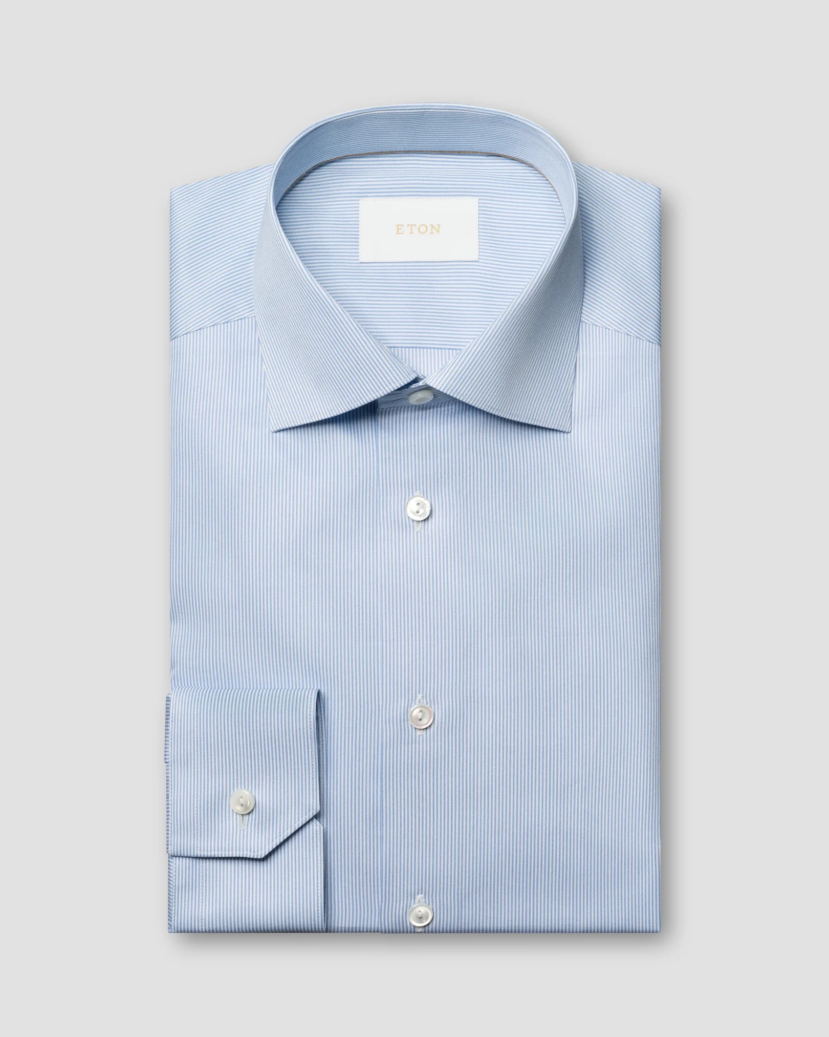 Eton - Chemise rayée en popeline Supima 120