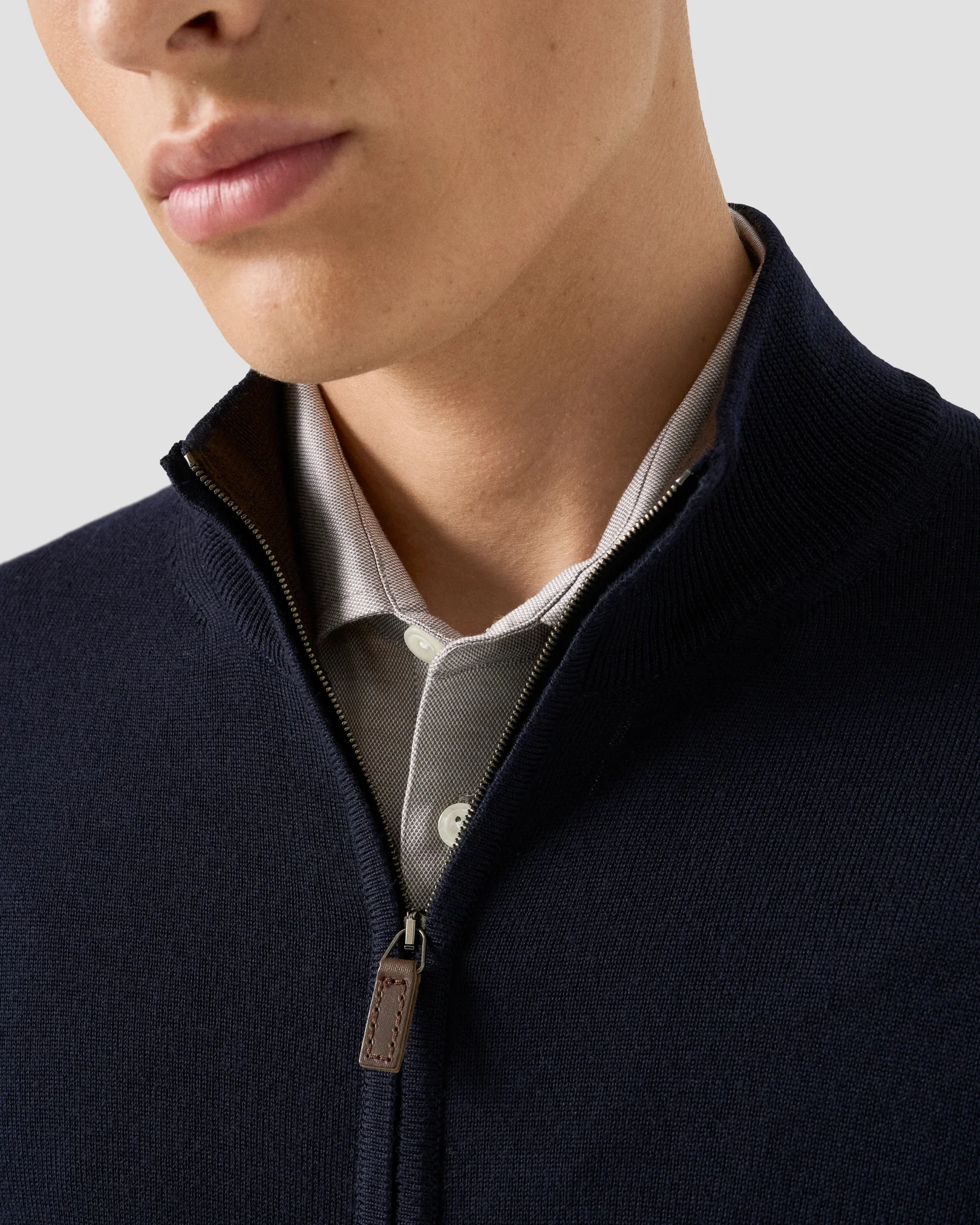 Eton - Full Zip Knit Cardigan