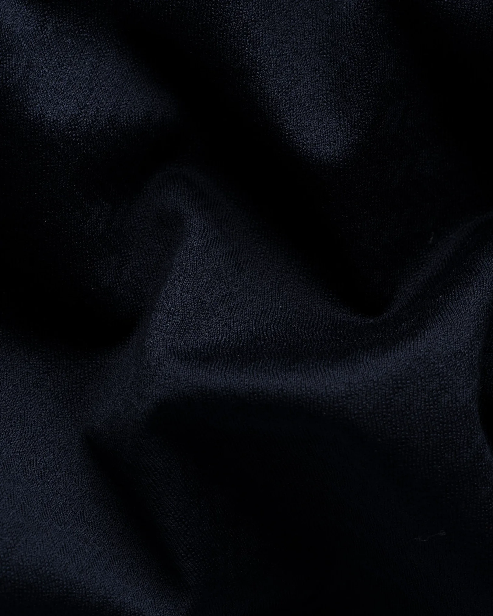 Eton - Navy Zig Zag Filo di Scozia Jacquard Polo Shirt