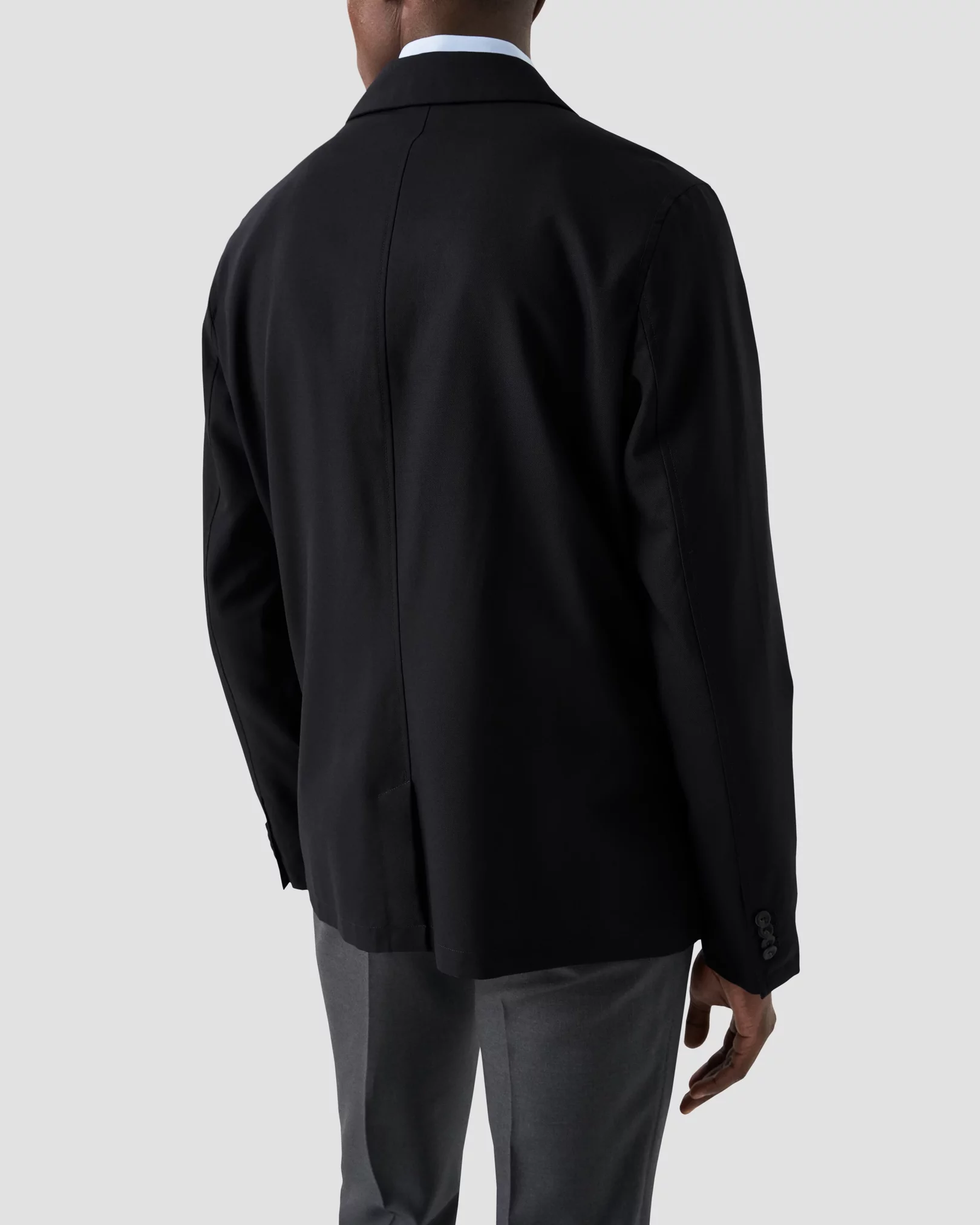 Navy Lined Wool Overshirt - Eton