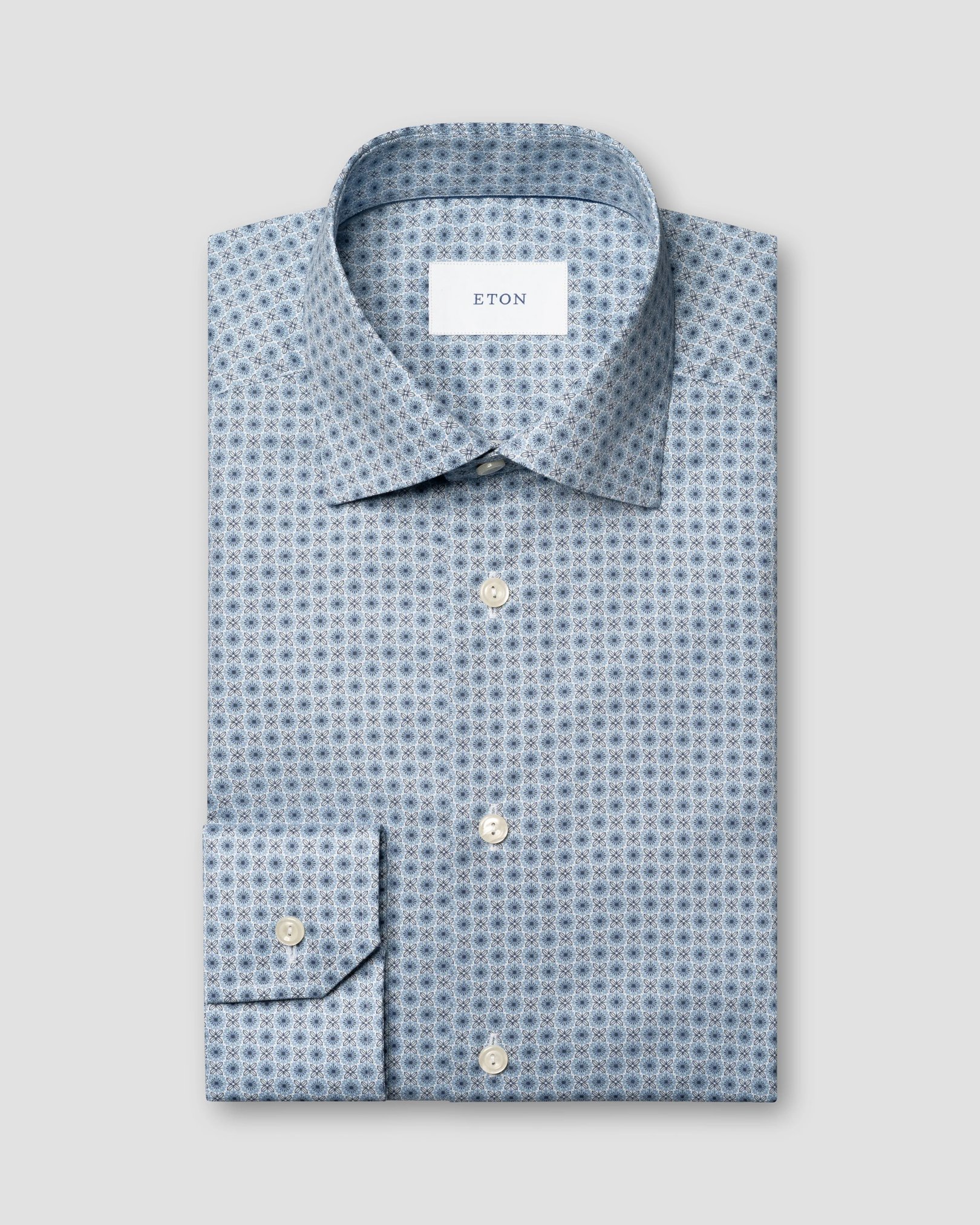 Eton - Micro Floral Print Signature Twill Shirt