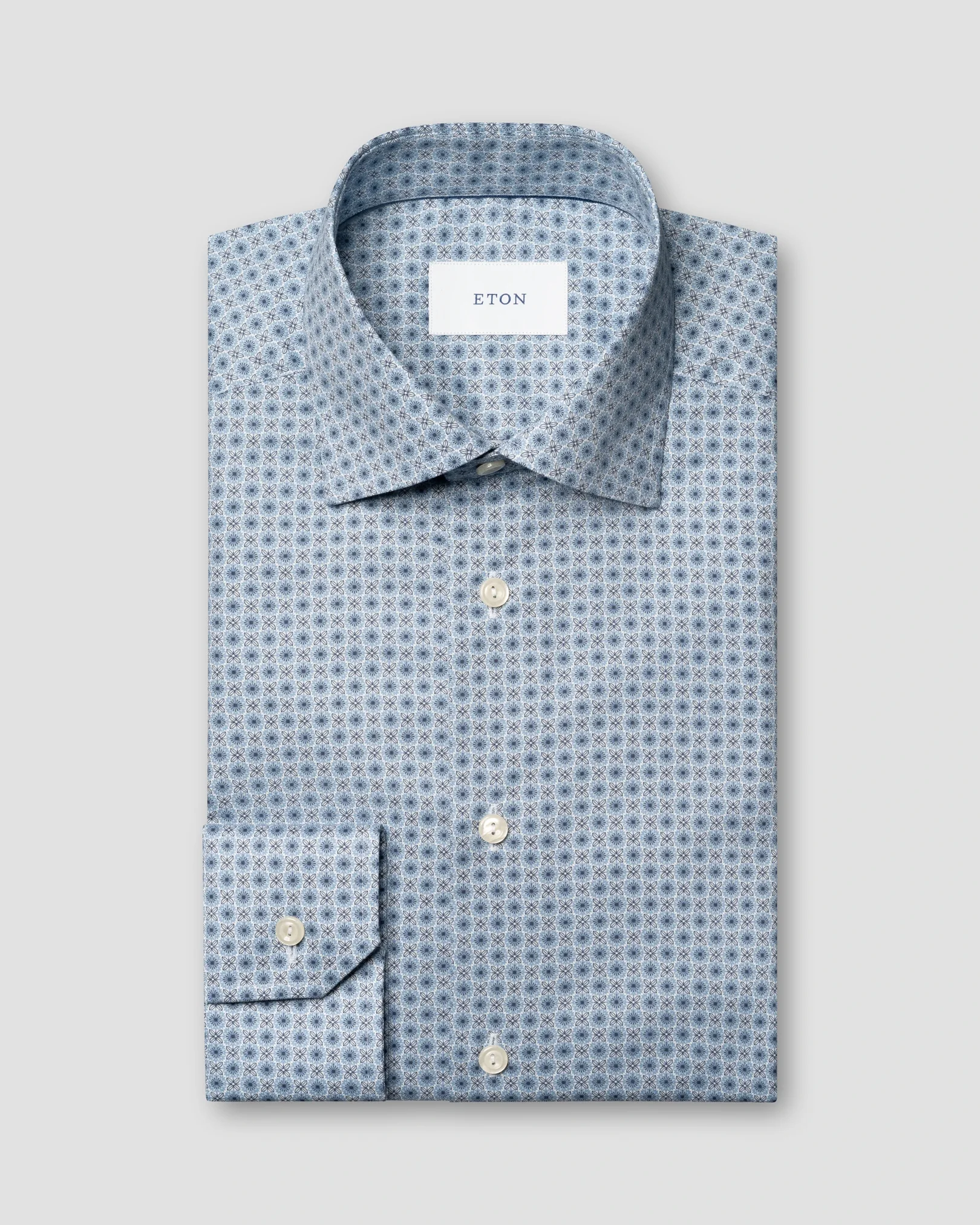 Eton - Micro Floral Print Signature Twill Shirt