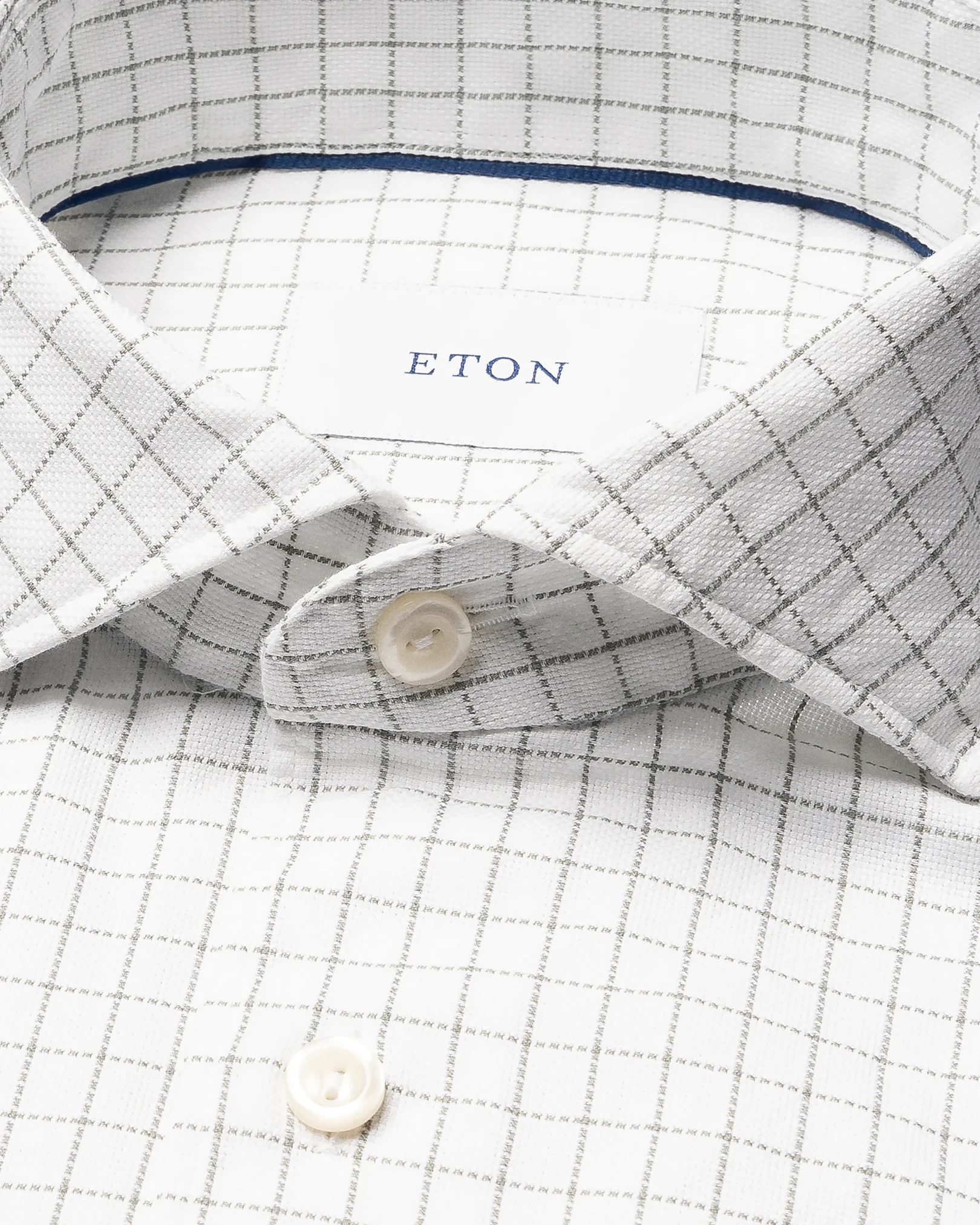 Eton - check royal oxford shirt