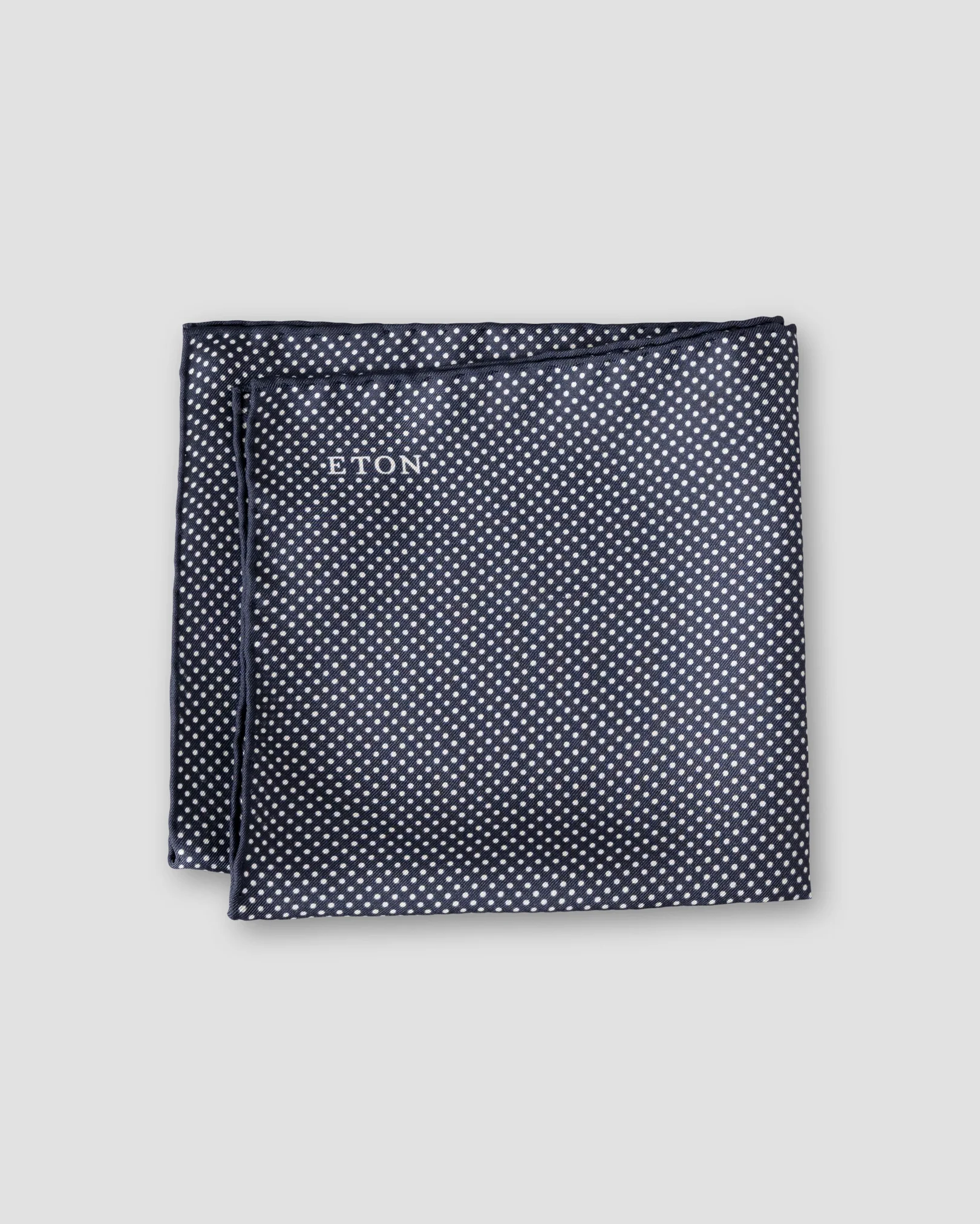 Eton - navy polka dots silk pocket square