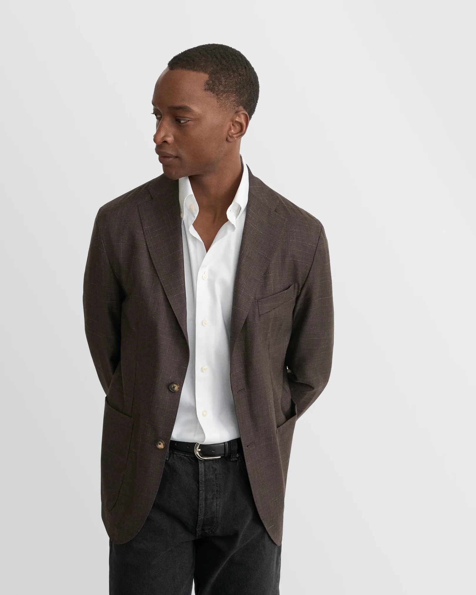 Eton - white solid sginature oxford shirt