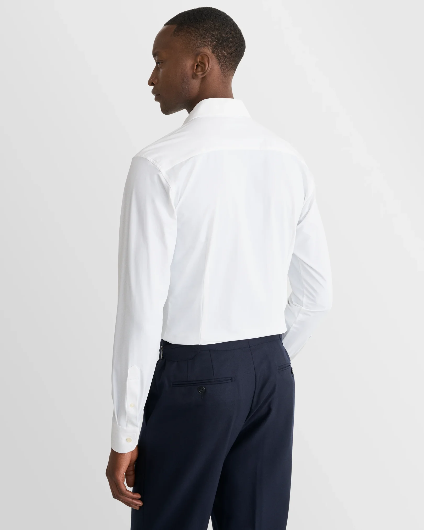Eton - solid white four way stretch shirt