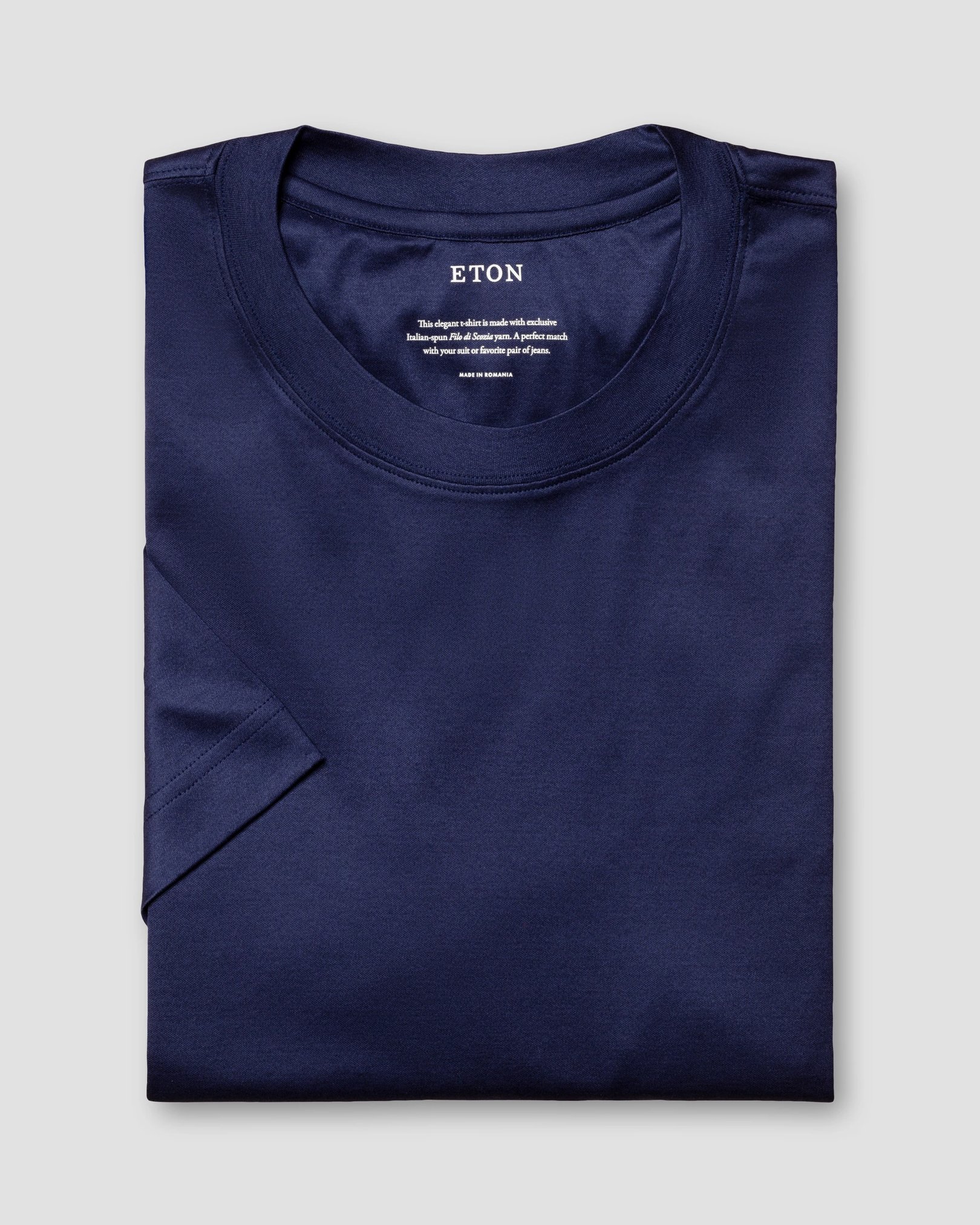 Eton - Dark Blue Filo di Scozia T-shirt