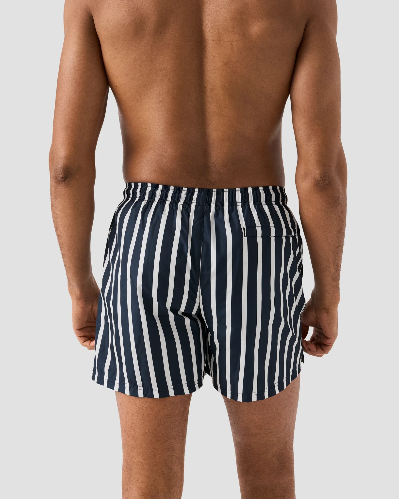 Eton - navy blue striped swim shorts