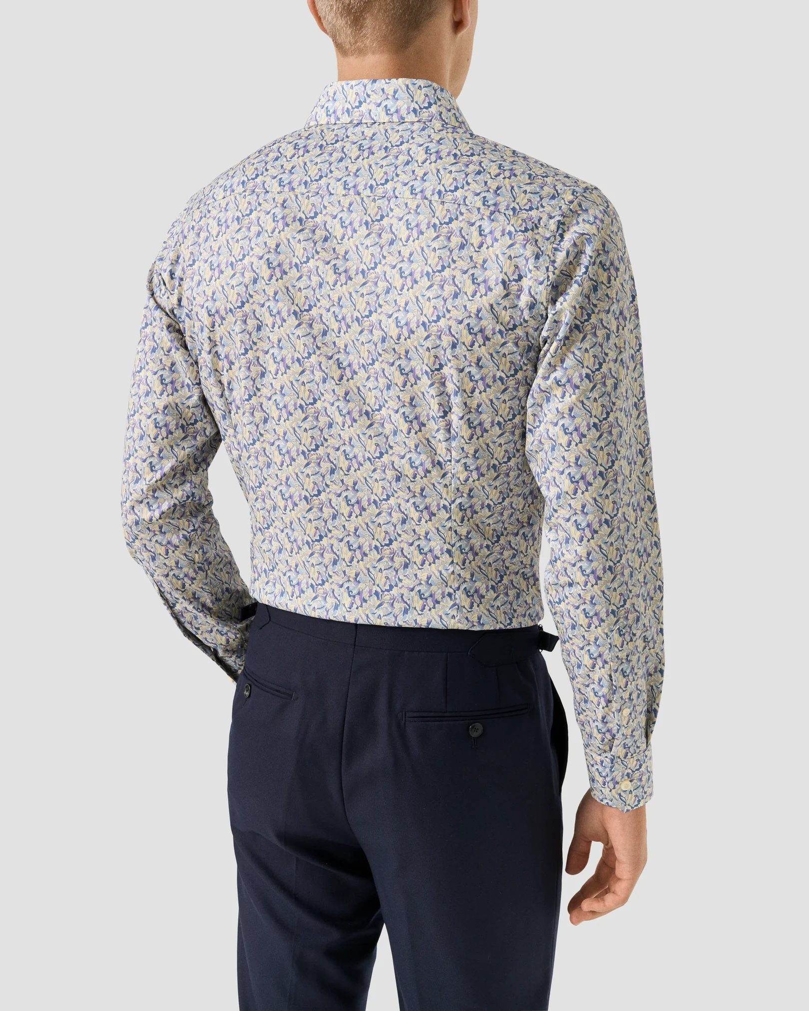 Eton - light purple motif signature twill shirt 261