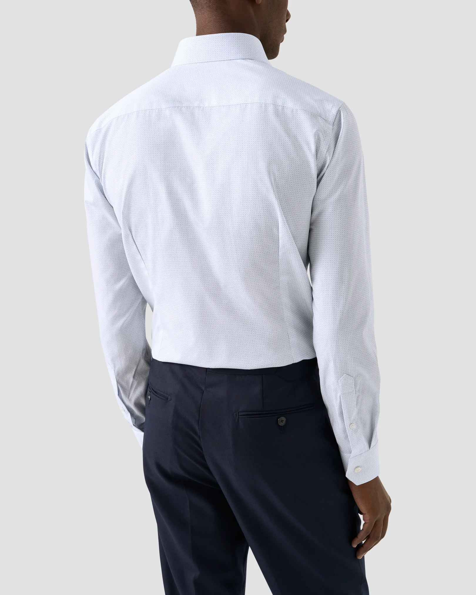 Eton - Light Blue Micro Print Poplin Shirt