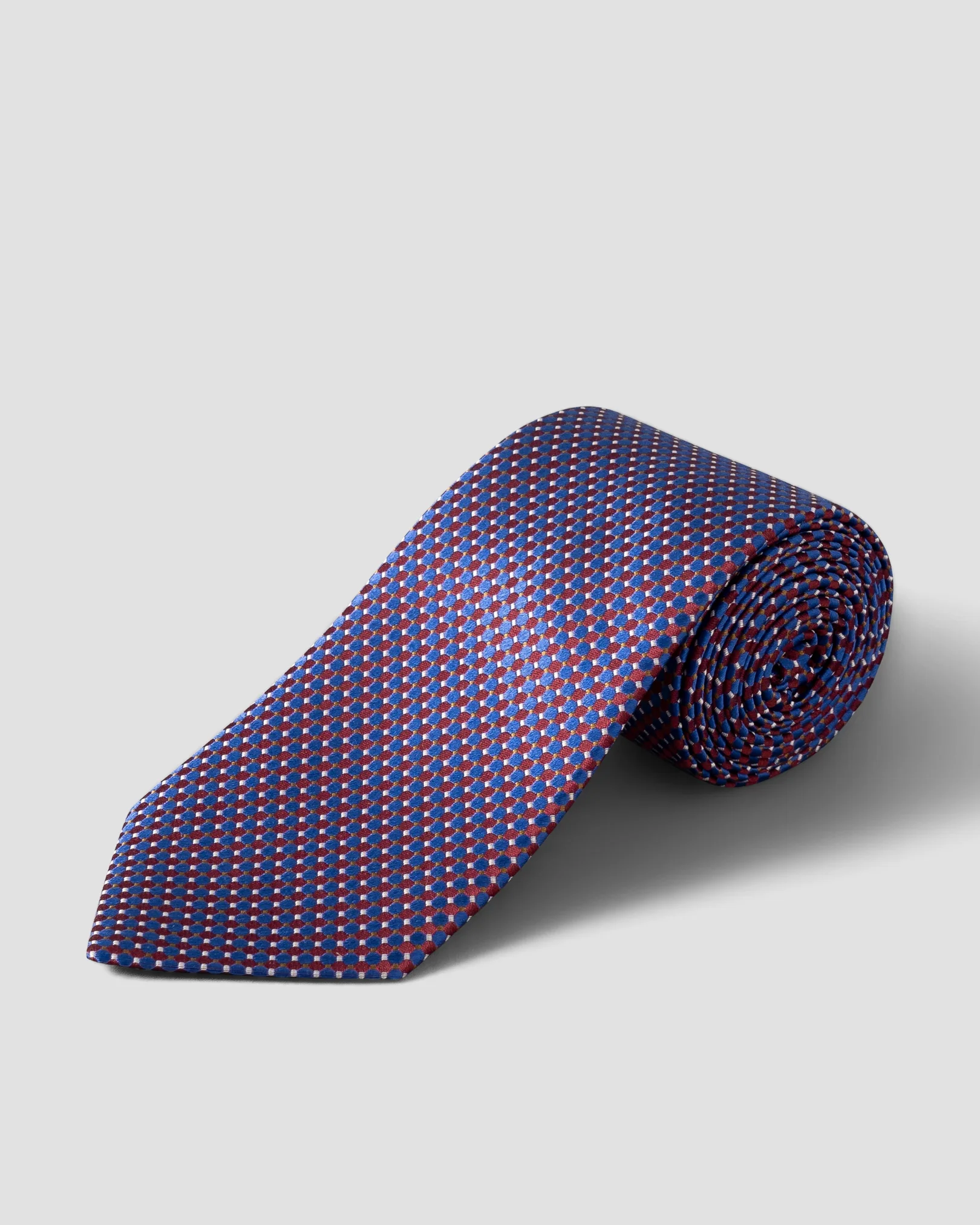 Red Geometric Silk Tie
