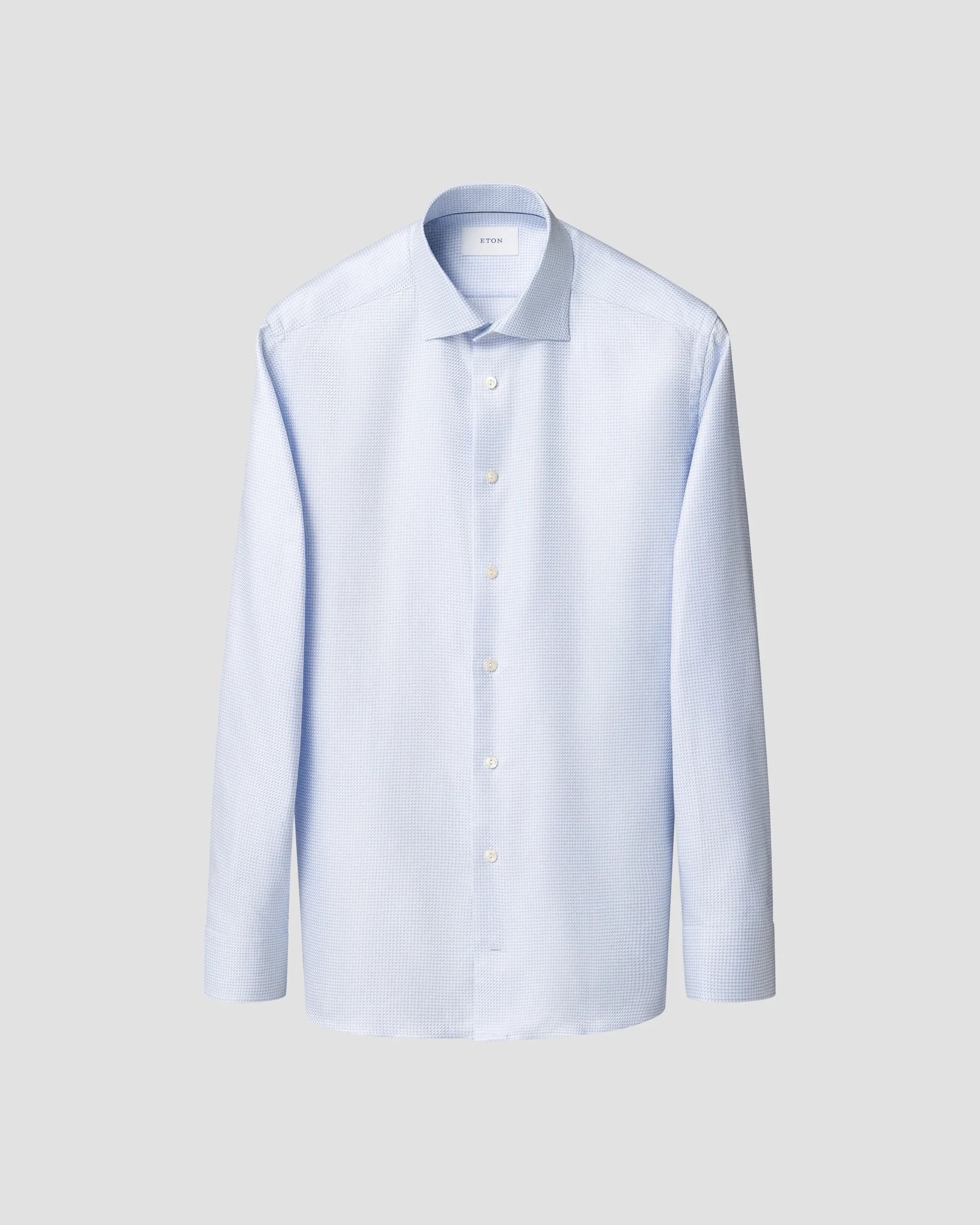 Eton - houndstooth king twill shirt