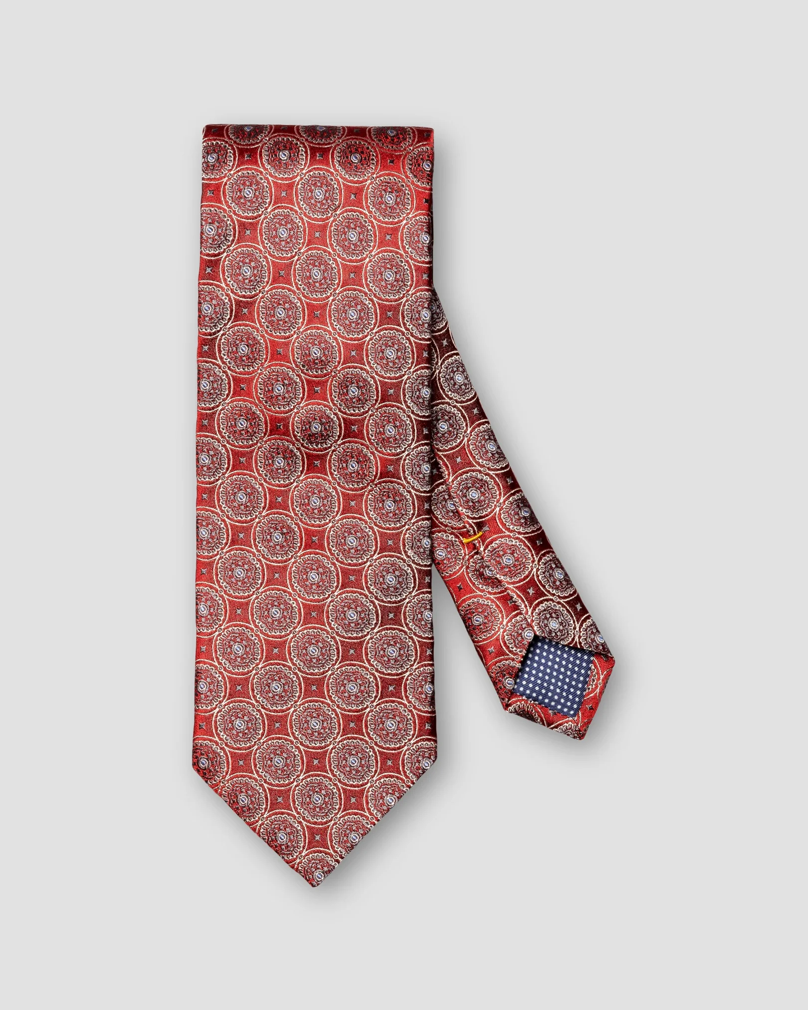 Eton - medallion woven silk tie red medallion woven silk tie