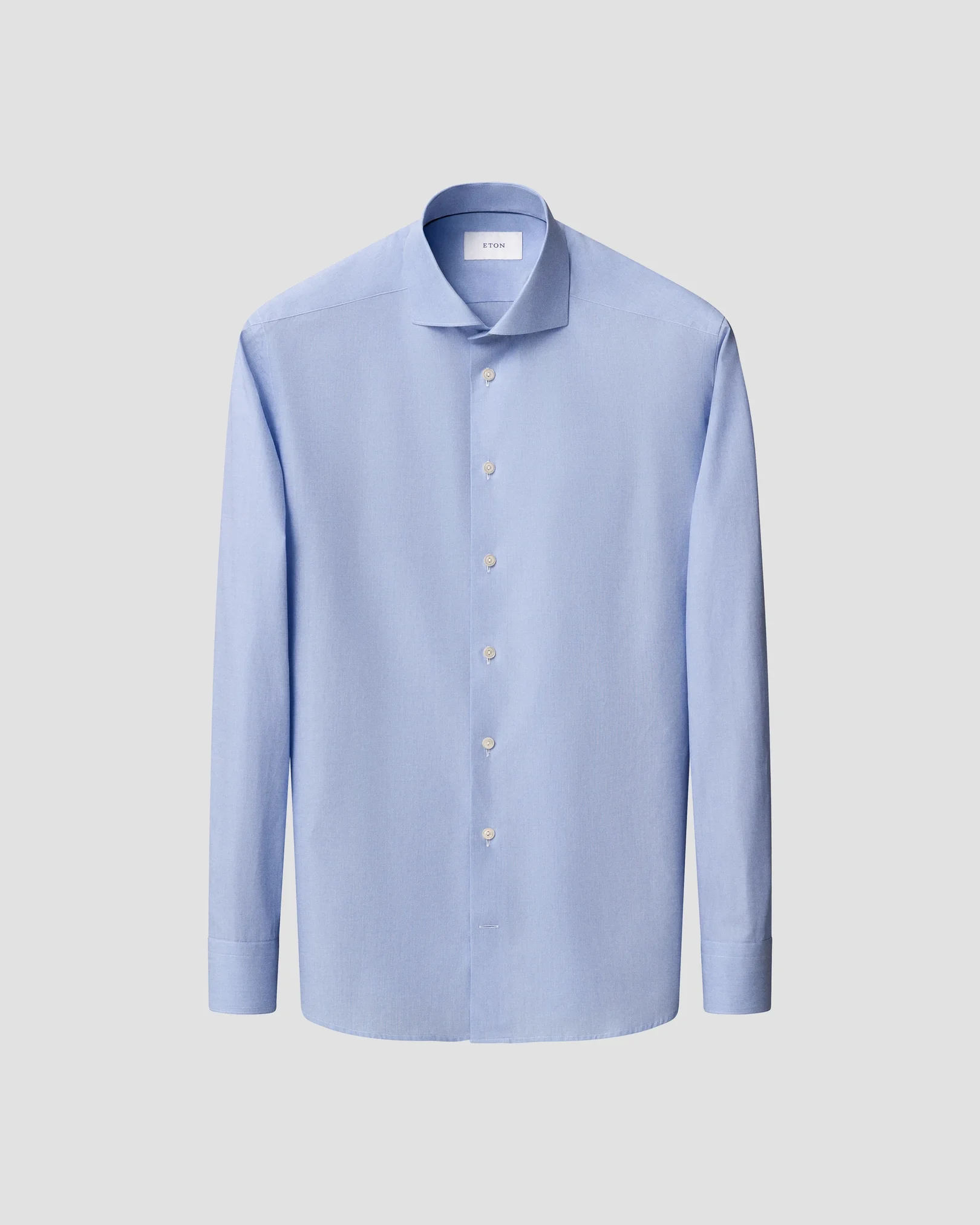 Eton - mid blue end on end breeze poplin shirt