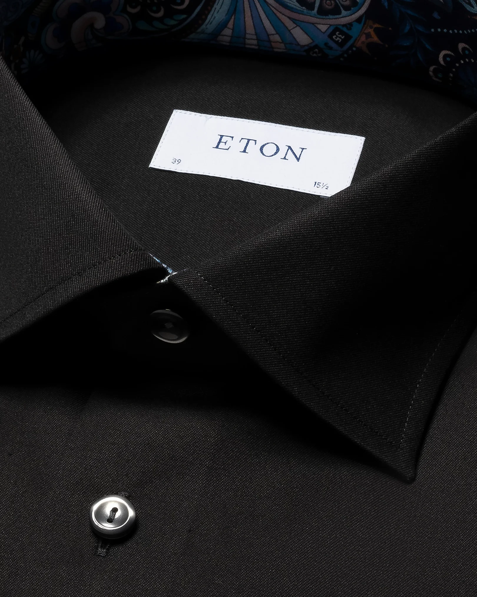 Eton - black signature twill casino details