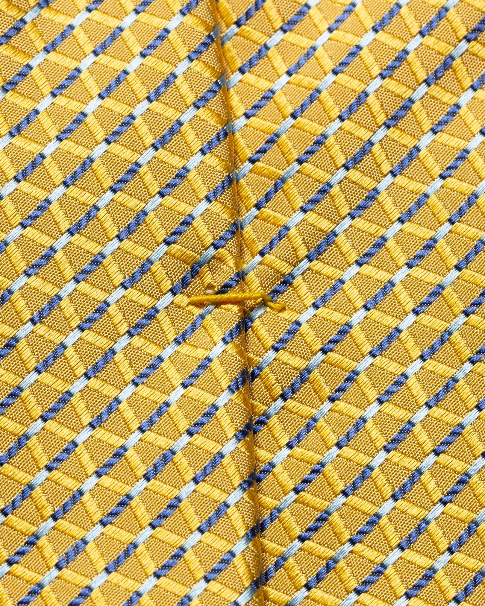 Eton - yellow patterned silk tie