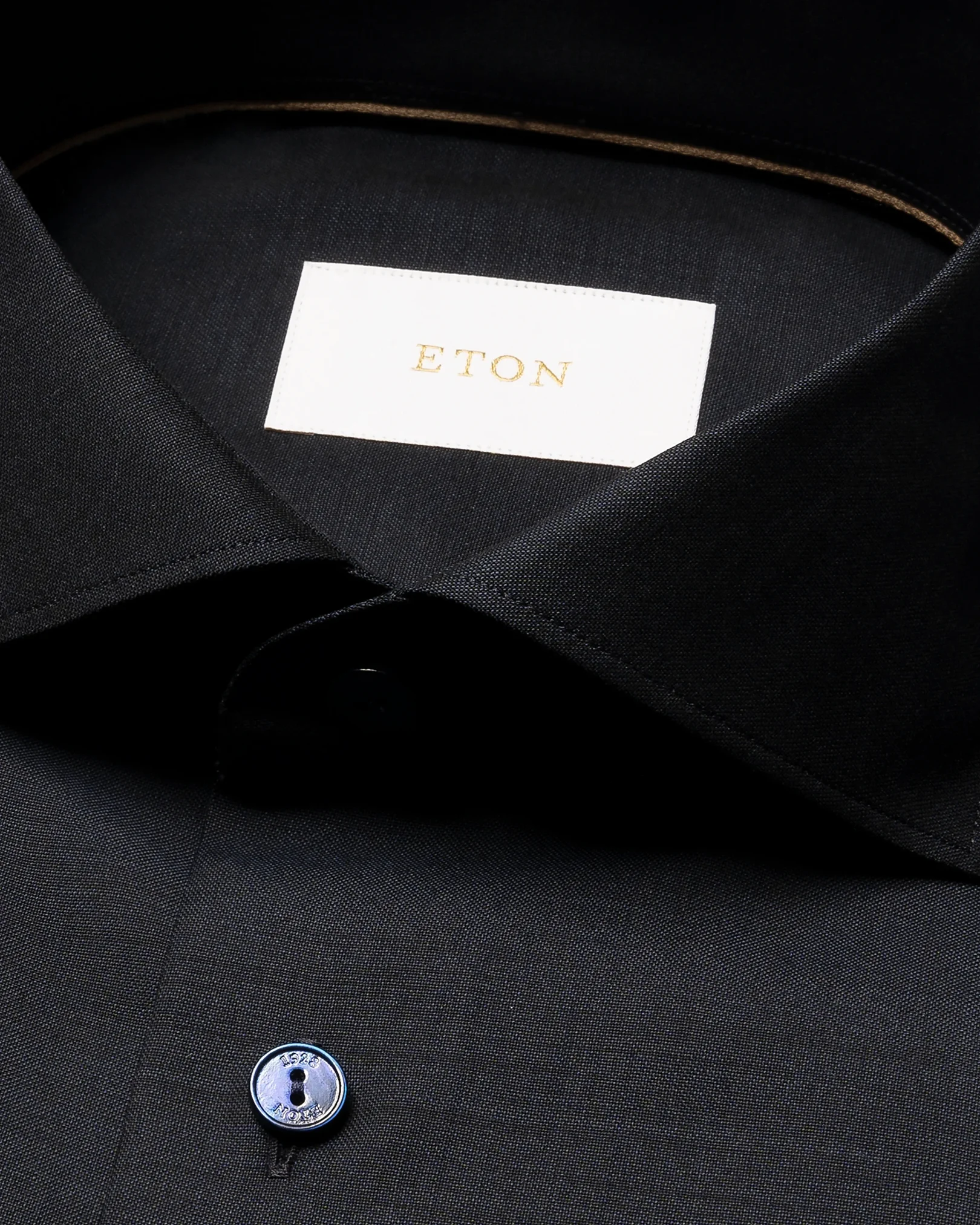 Eton - navy solid merino shirt