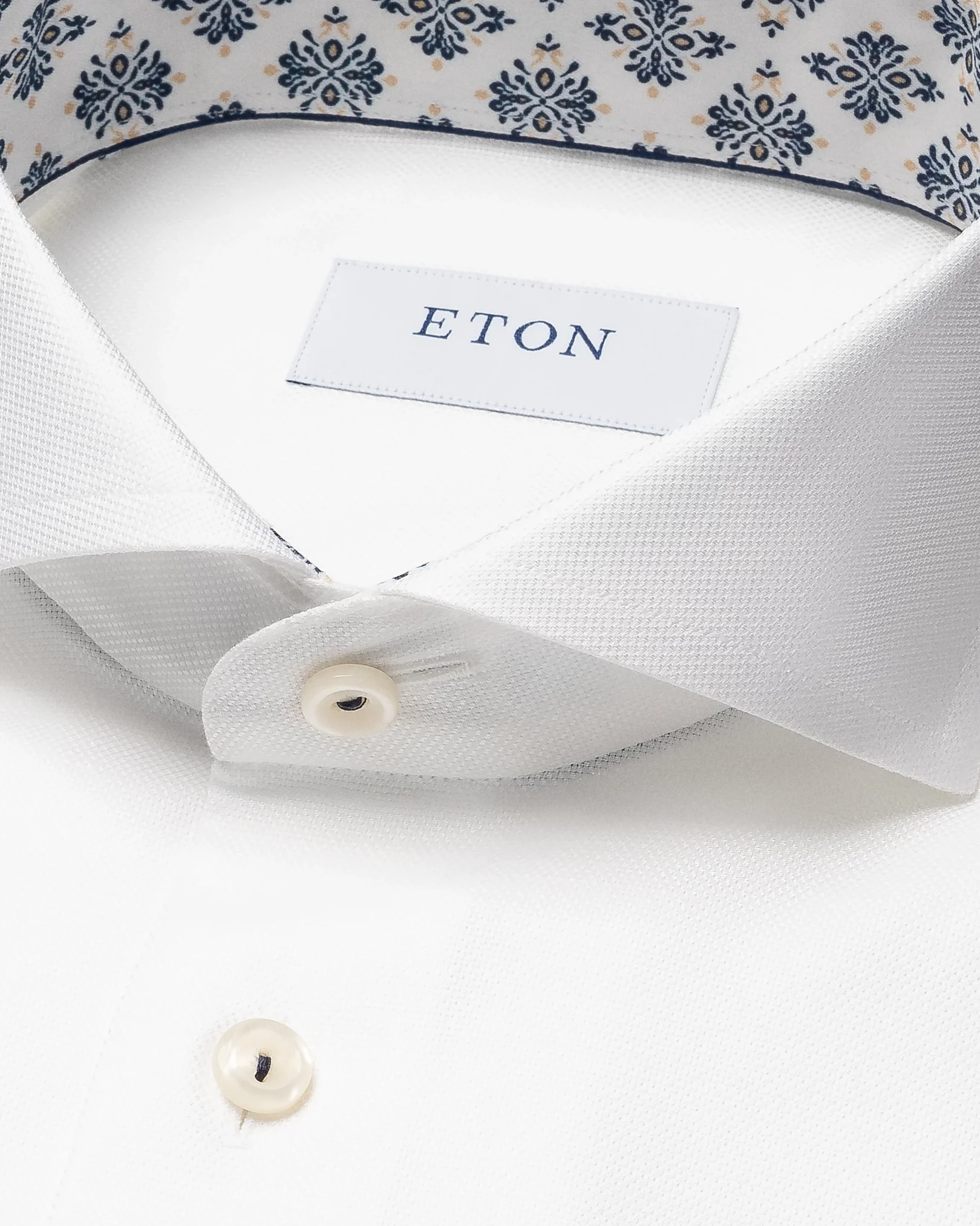 Eton - white cotton tencel special details shirt