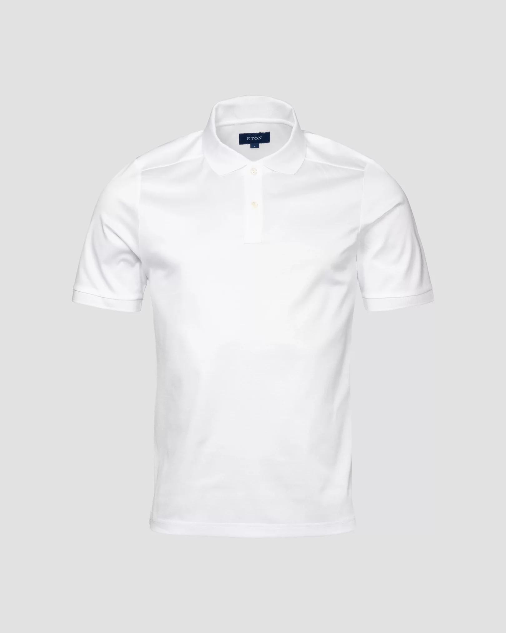 White Filo di Scozia Polo Shirt - Short Sleeve - Eton