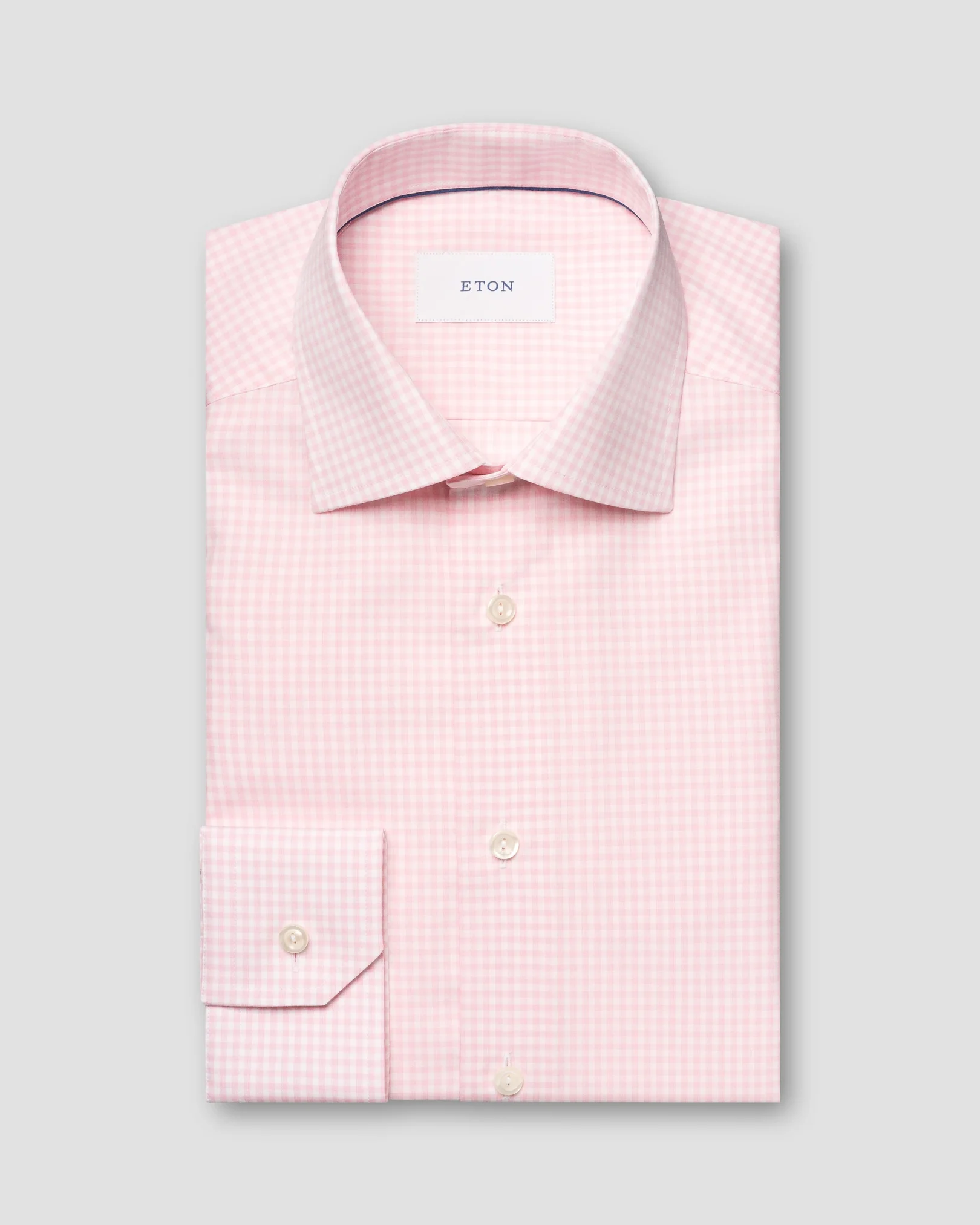 Eton - fine check poplin shirt 260