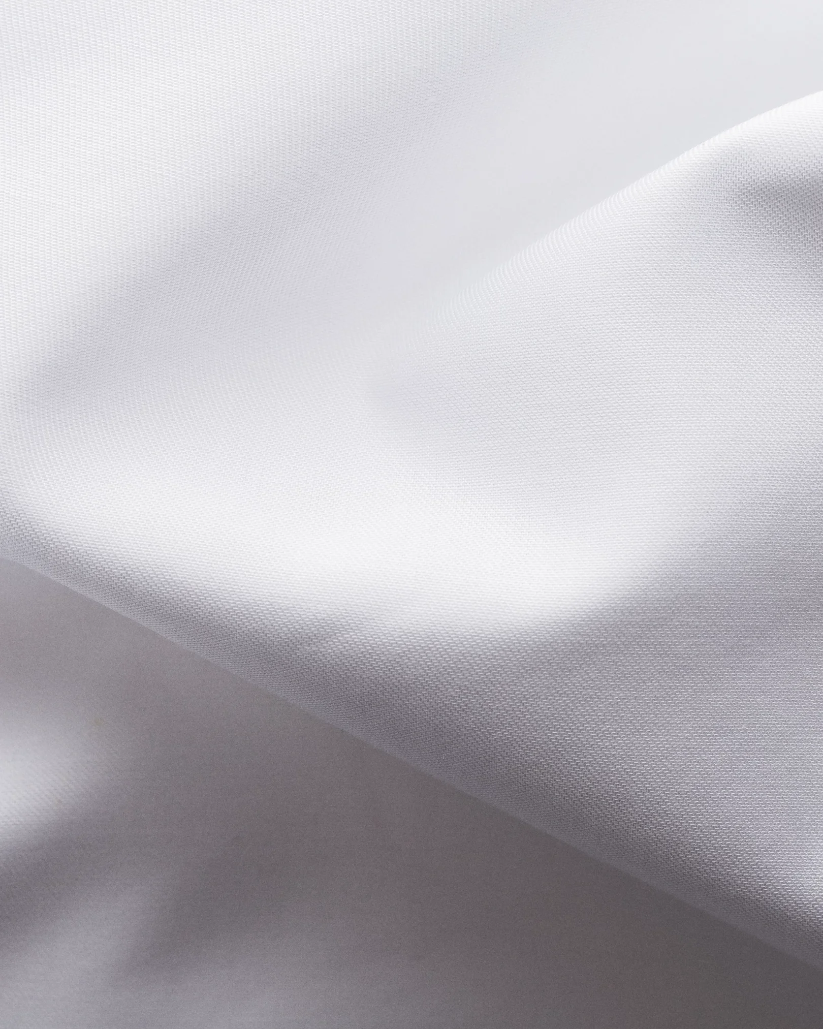 Eton - white twill shirt geometric details cut away