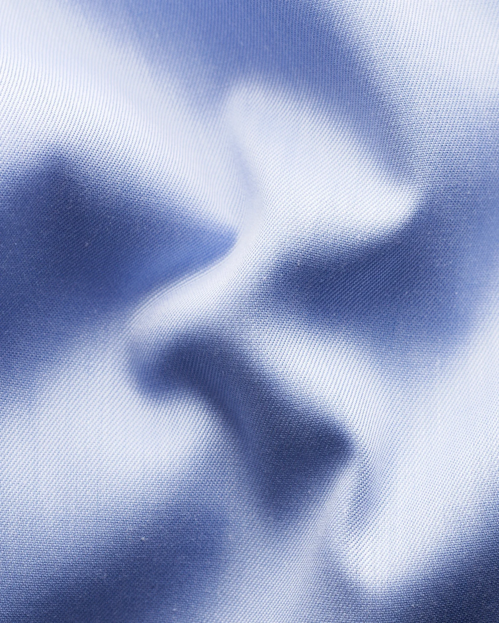 Eton - light blue signature twill shirt printed details extreme cut away collar
