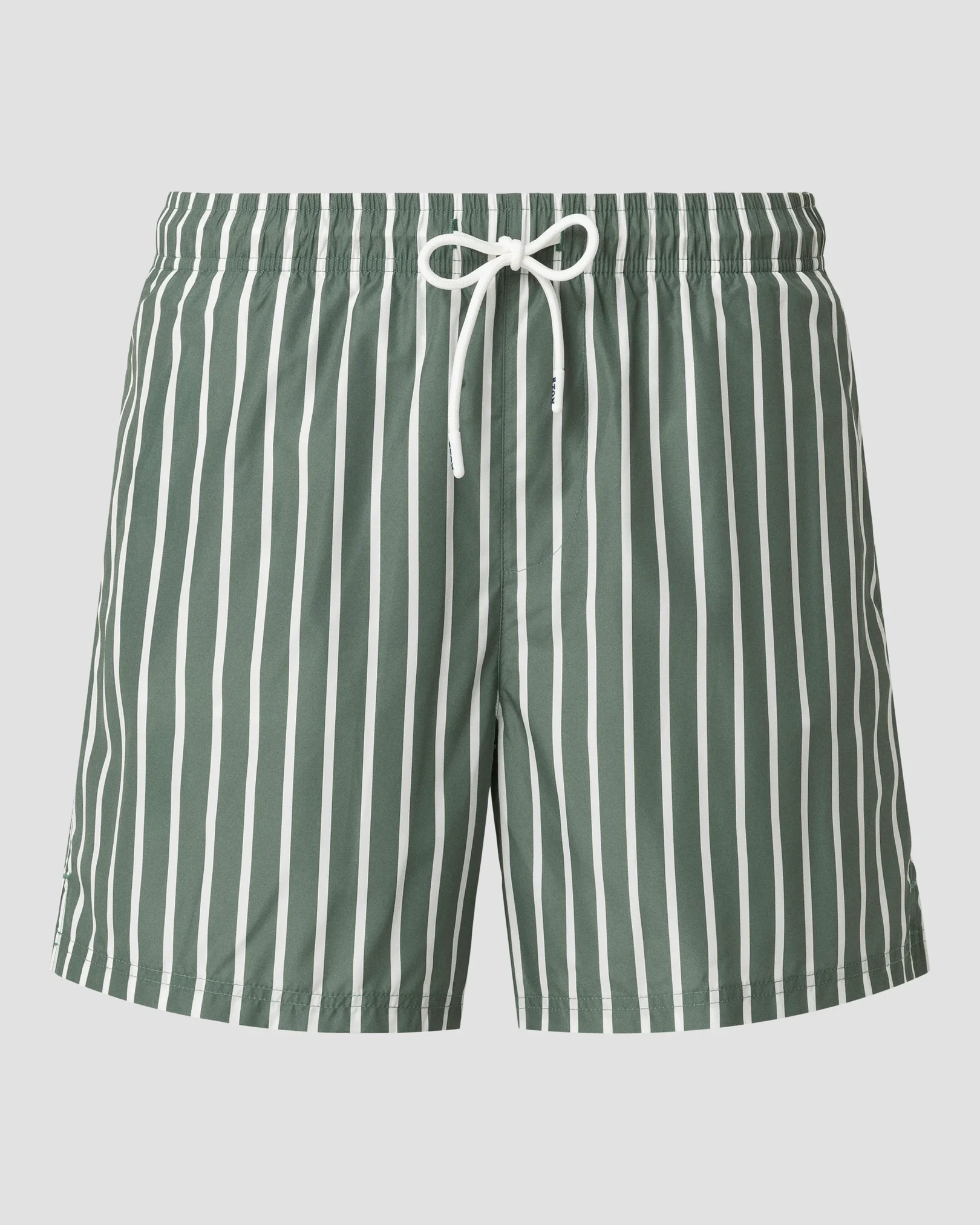 Eton - striped swim shorts mid green 261