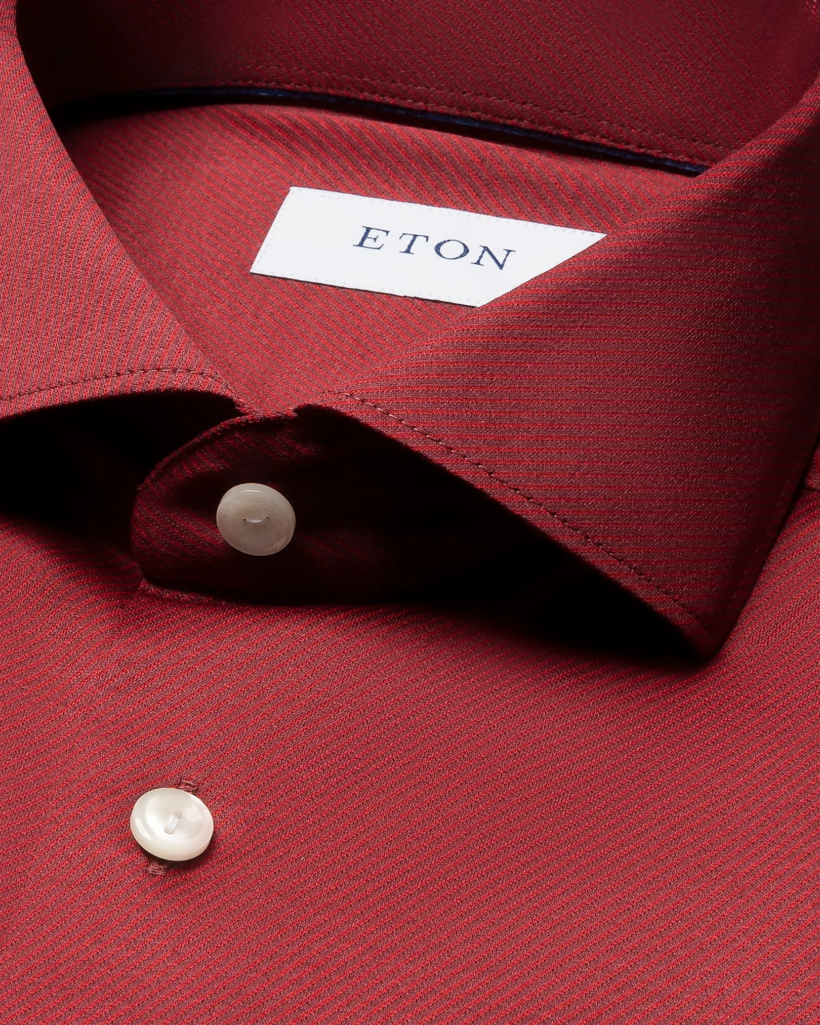 Eton - dark red knit king shirt