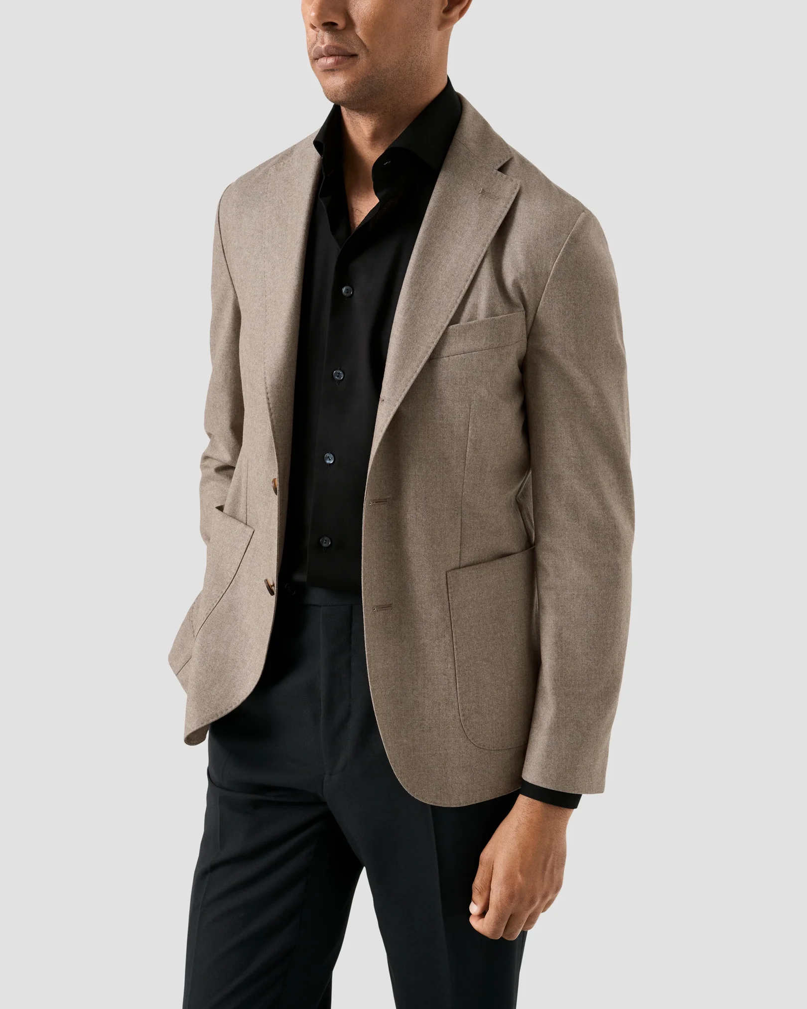 Eton - ultra soft solid merino shirt