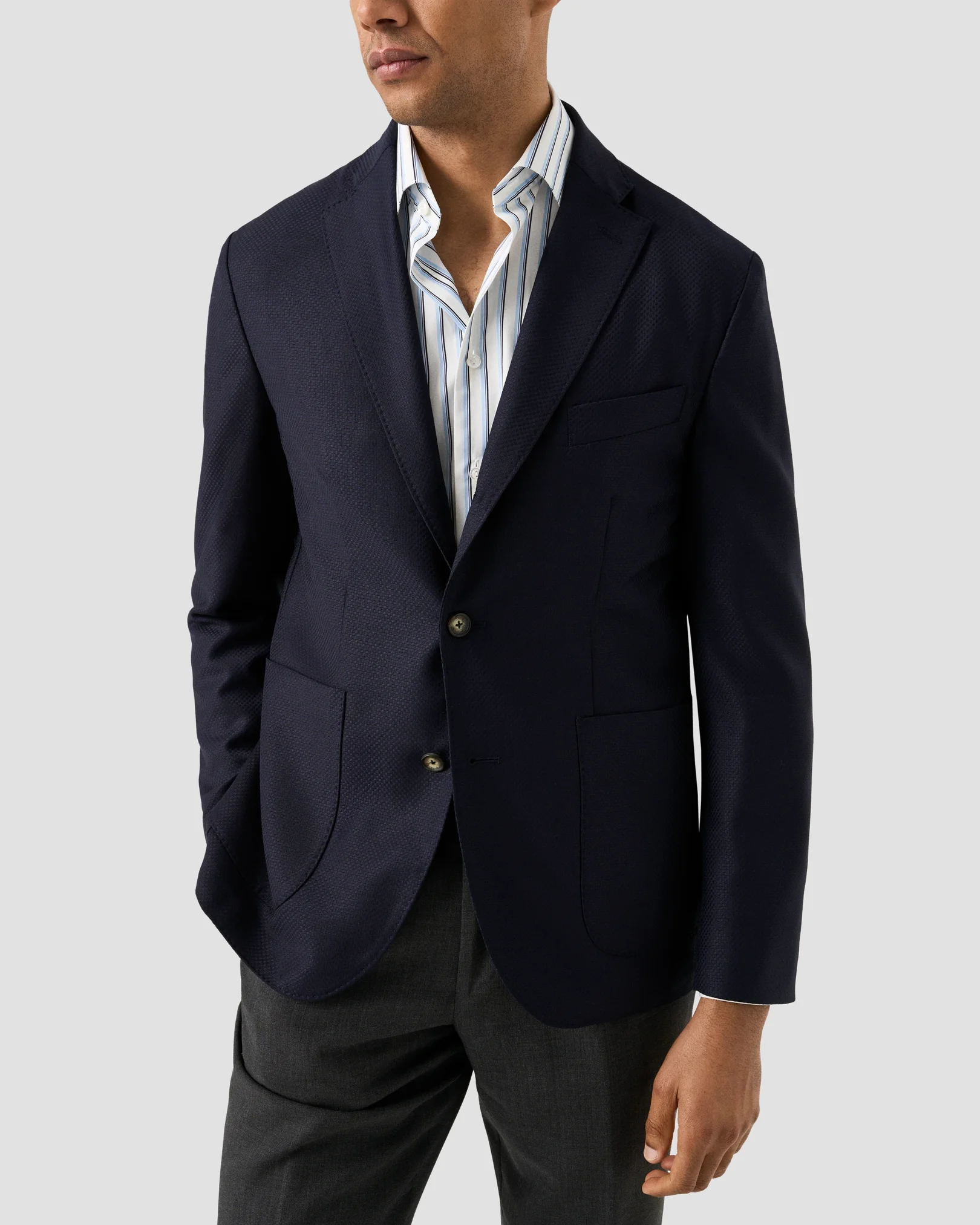 Eton - Soft Jacket aus Hopsack-Wolle