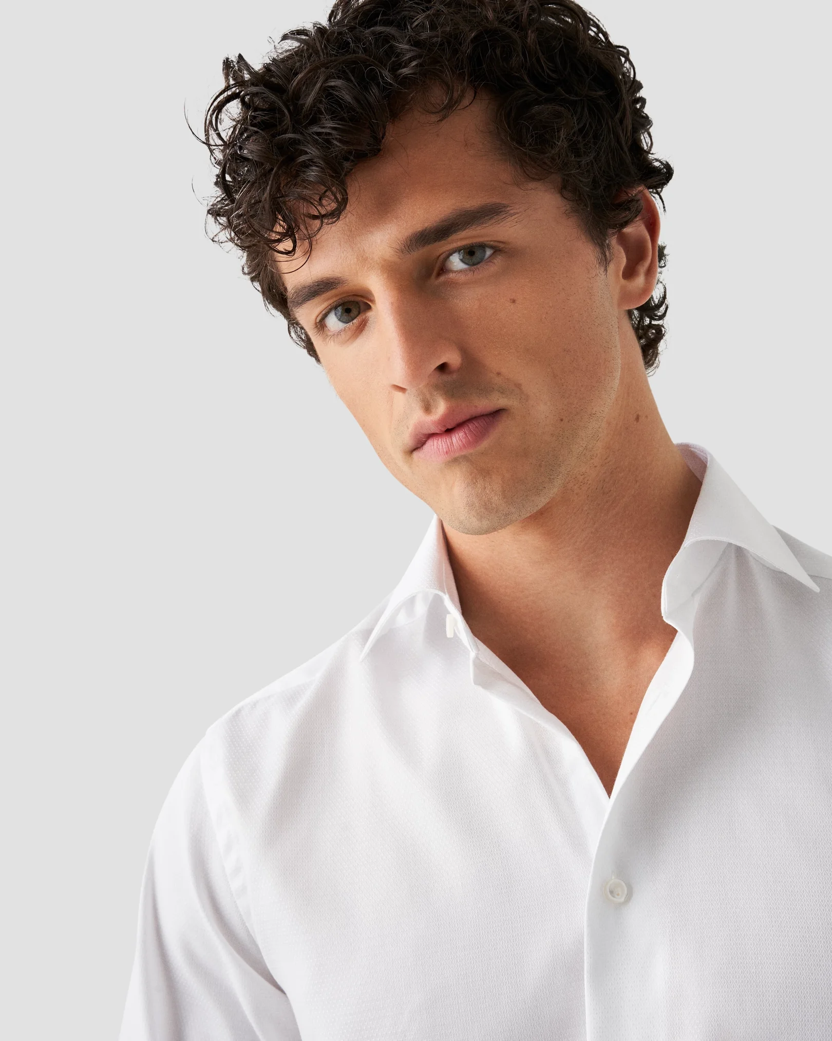 Eton - white evening dobby shirt