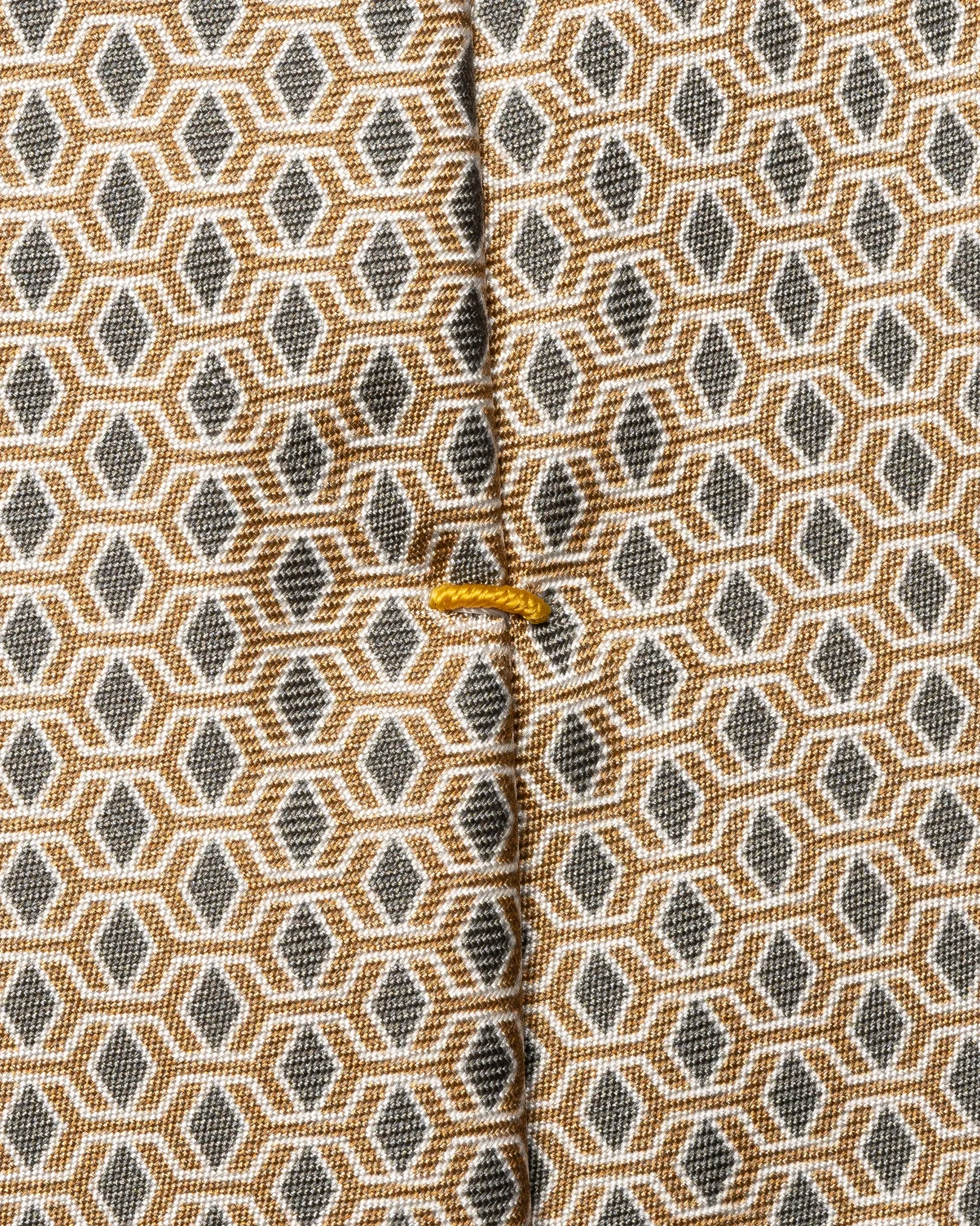 Eton - beige geometrical printed silk tie