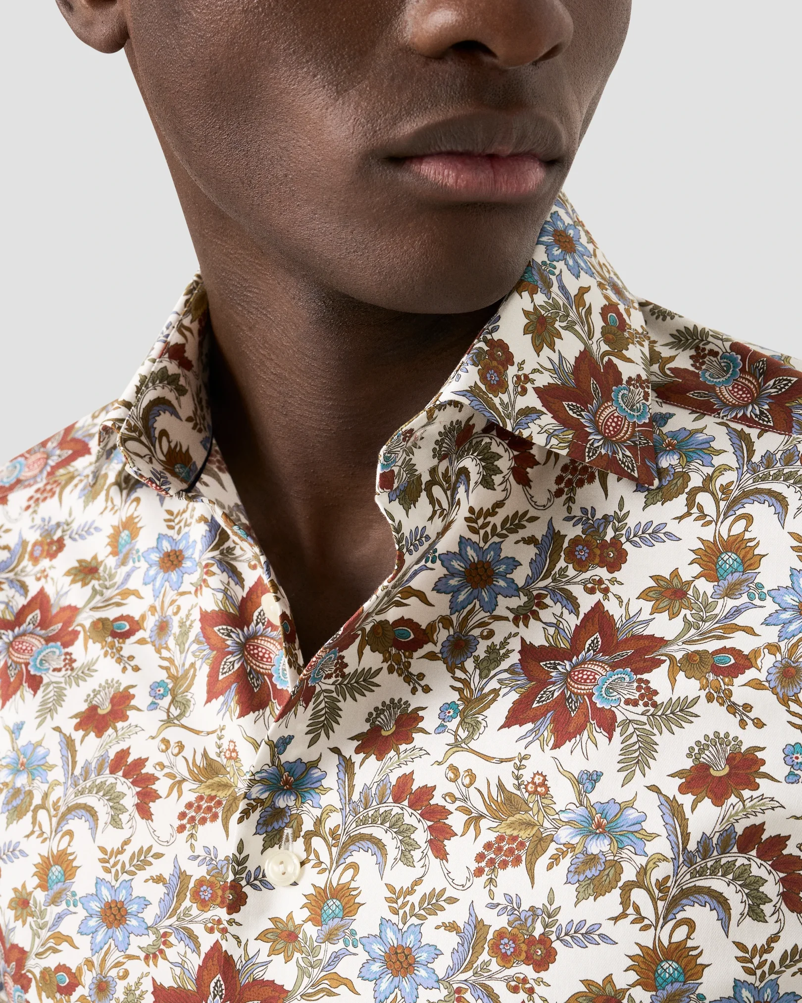 Eton - floral print signature twill shirt 256