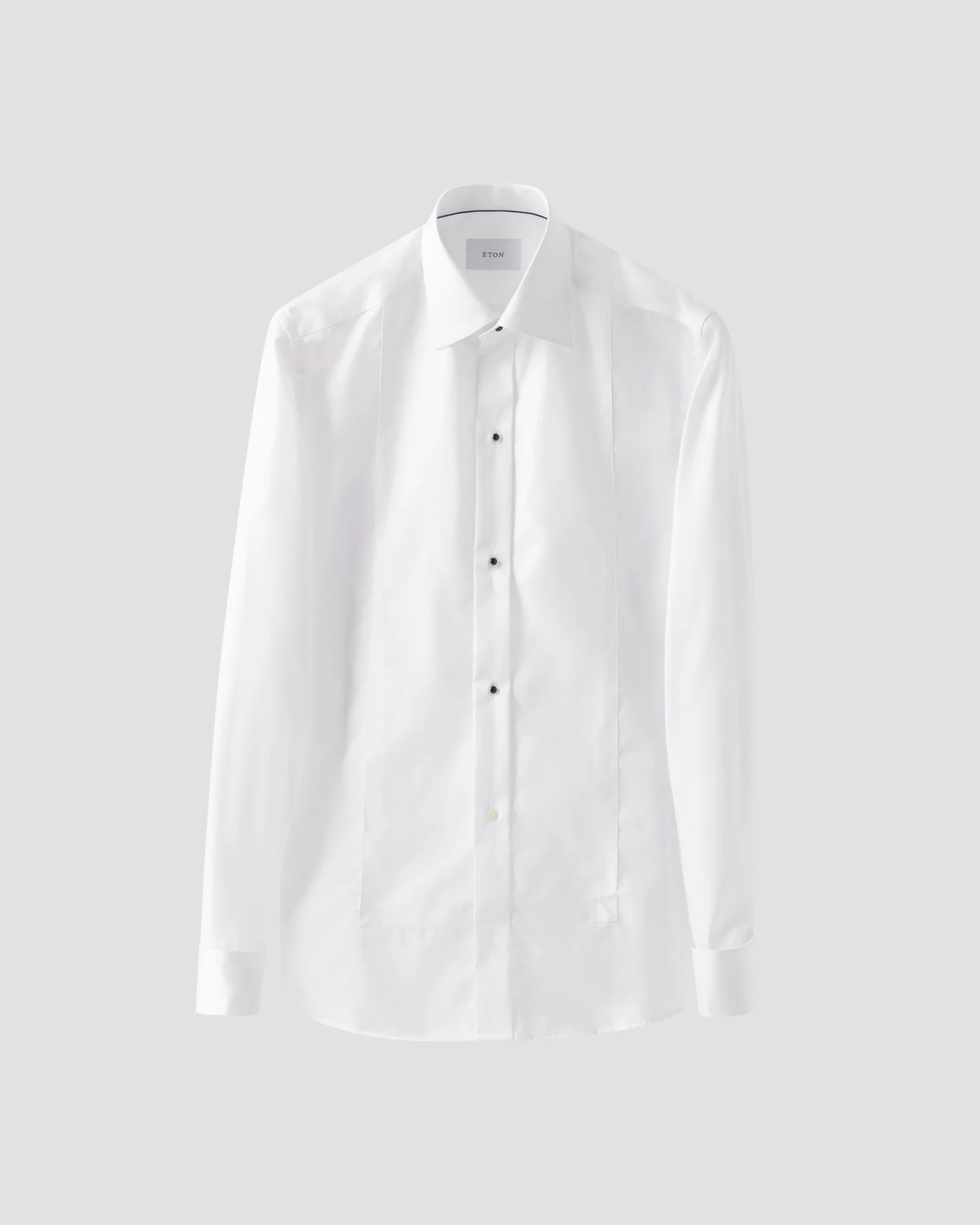 Eton - white dobby bib front shirt