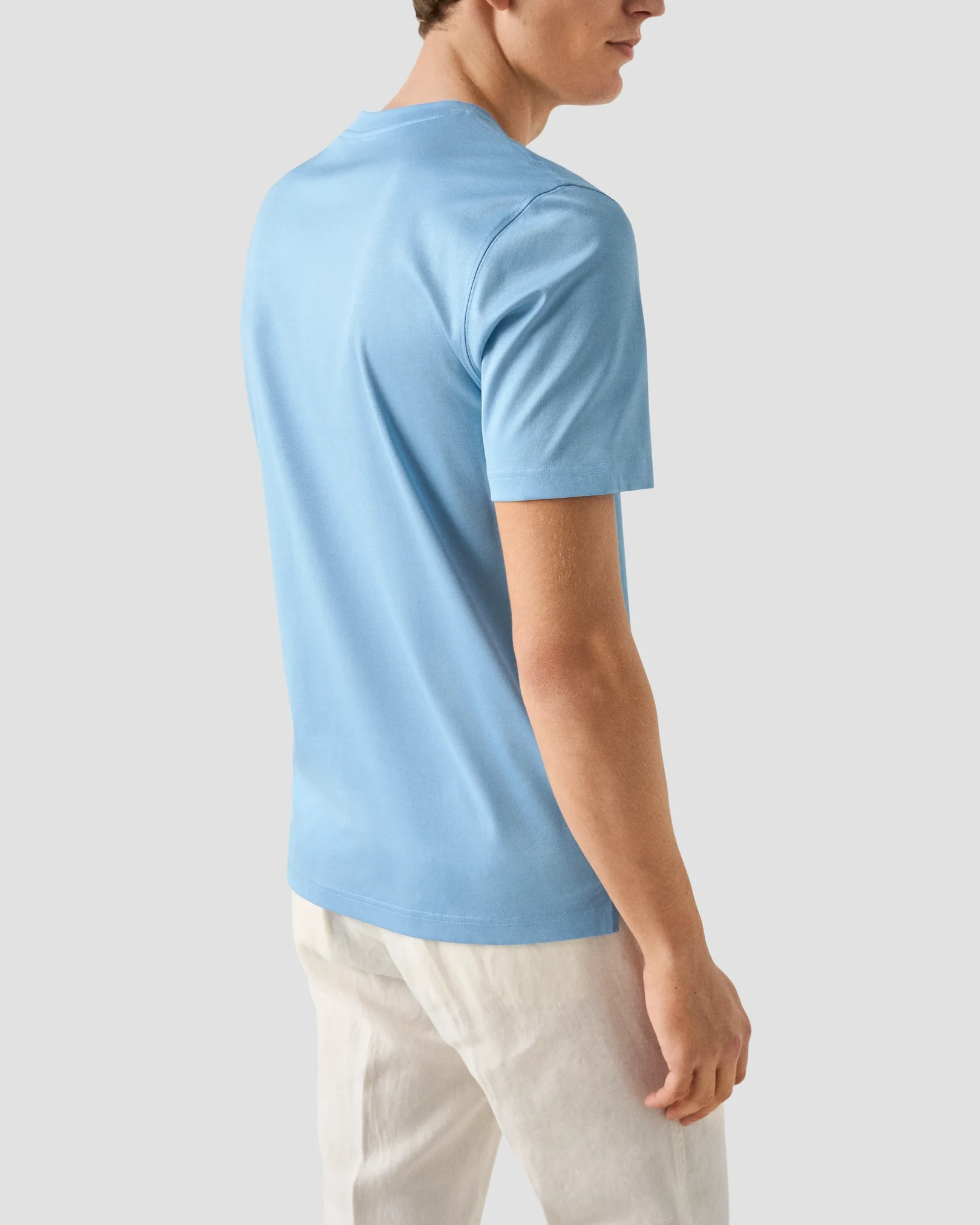 Eton - light blue filo di scozia t shirt