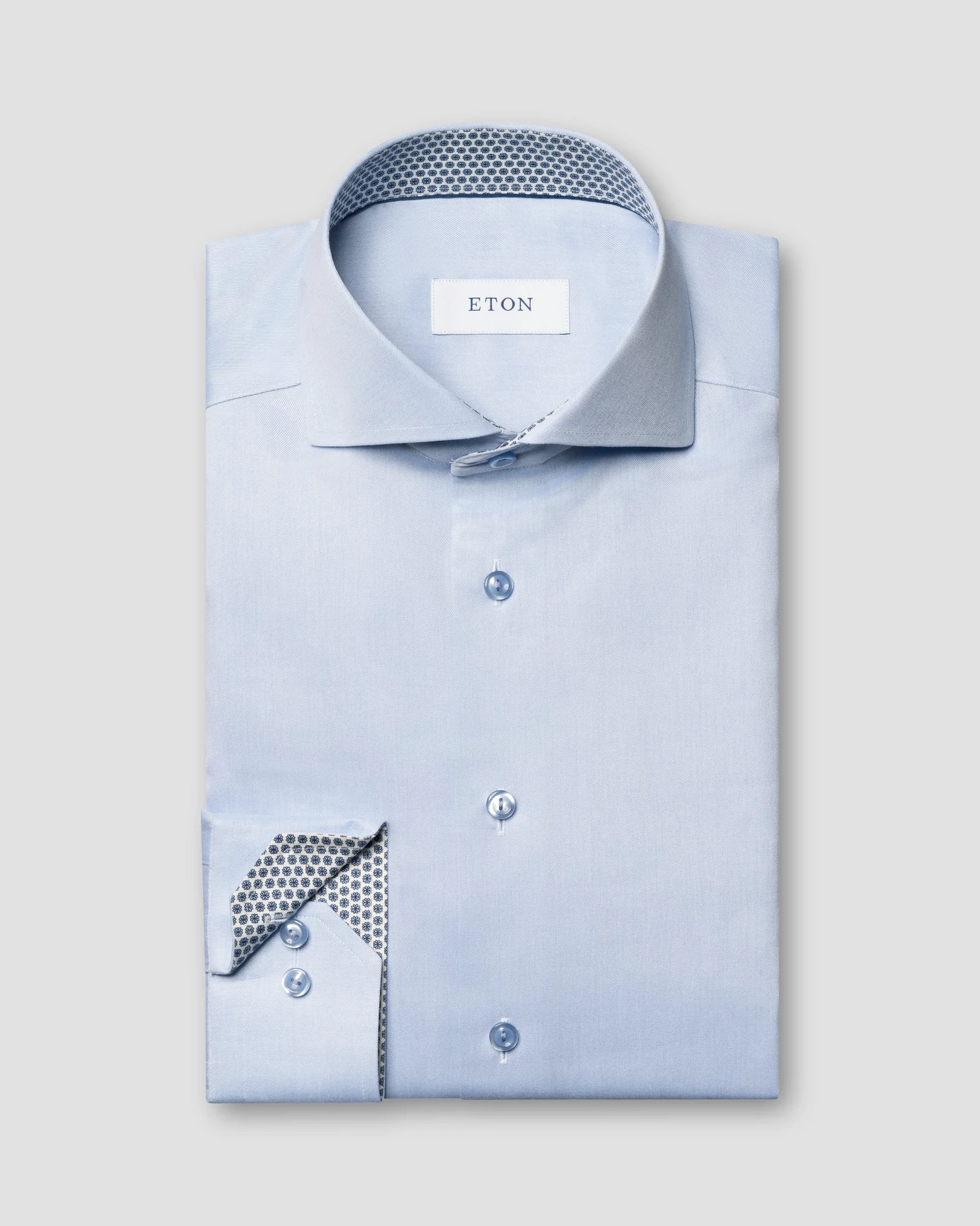 Eton - light blue signature twill s3