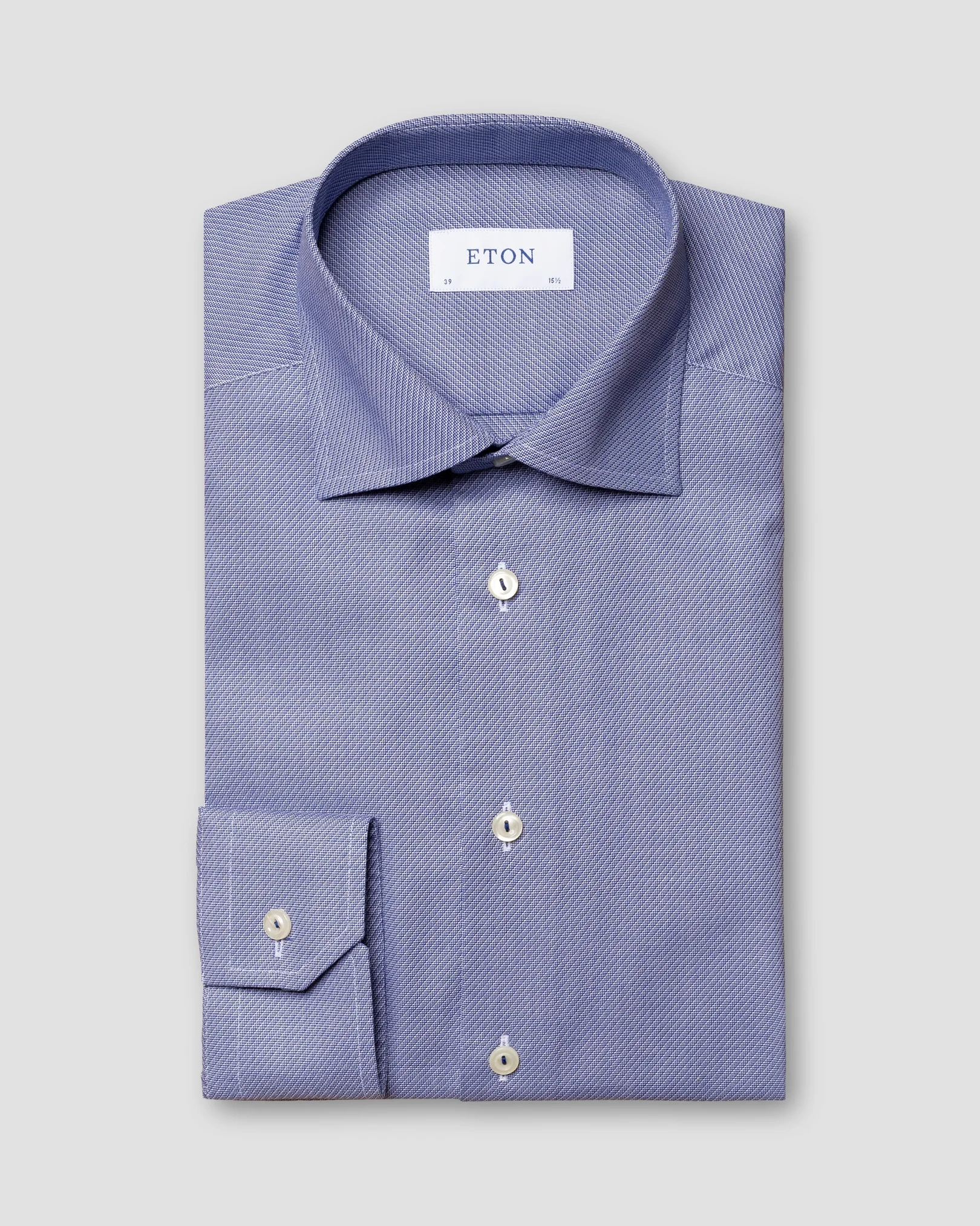 Eton - navy blue twill shirt