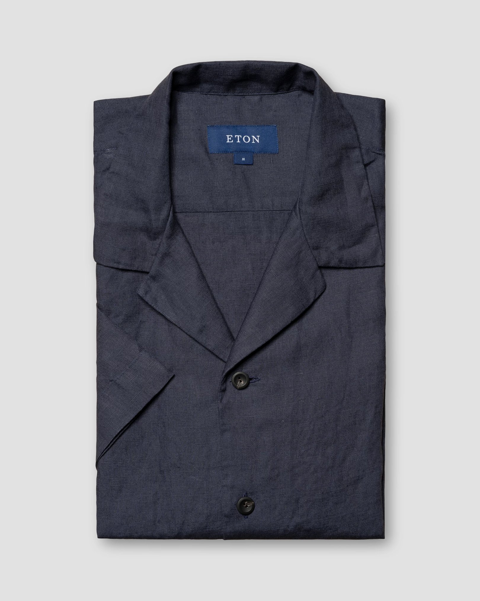 Eton - navy blue linen resort shirt
