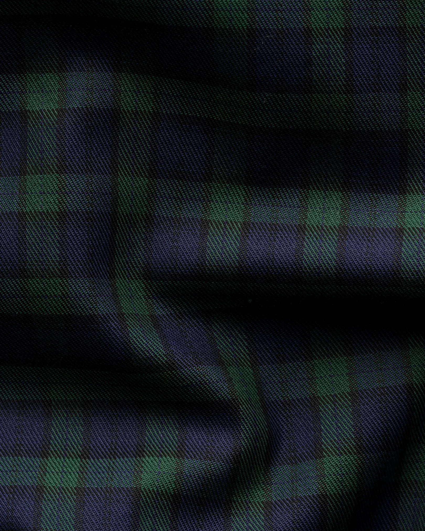 Eton - nvy tartan plaid check shirt