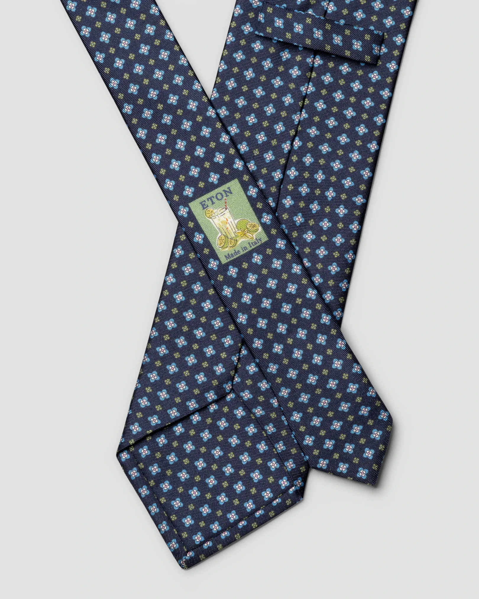 Eton - floral print silk tie