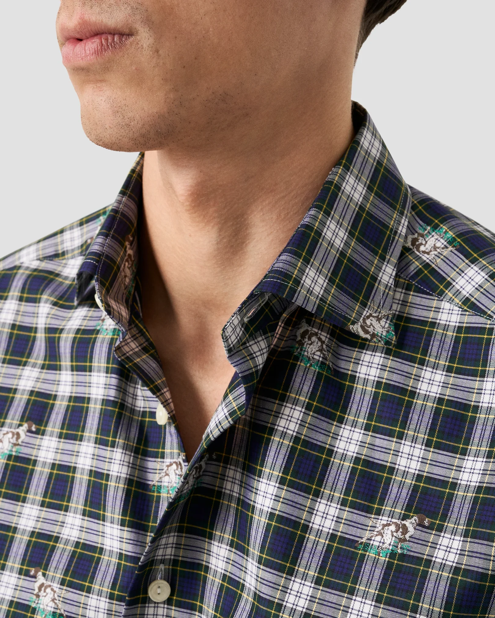 Eton - bird dog fil coupe shirt