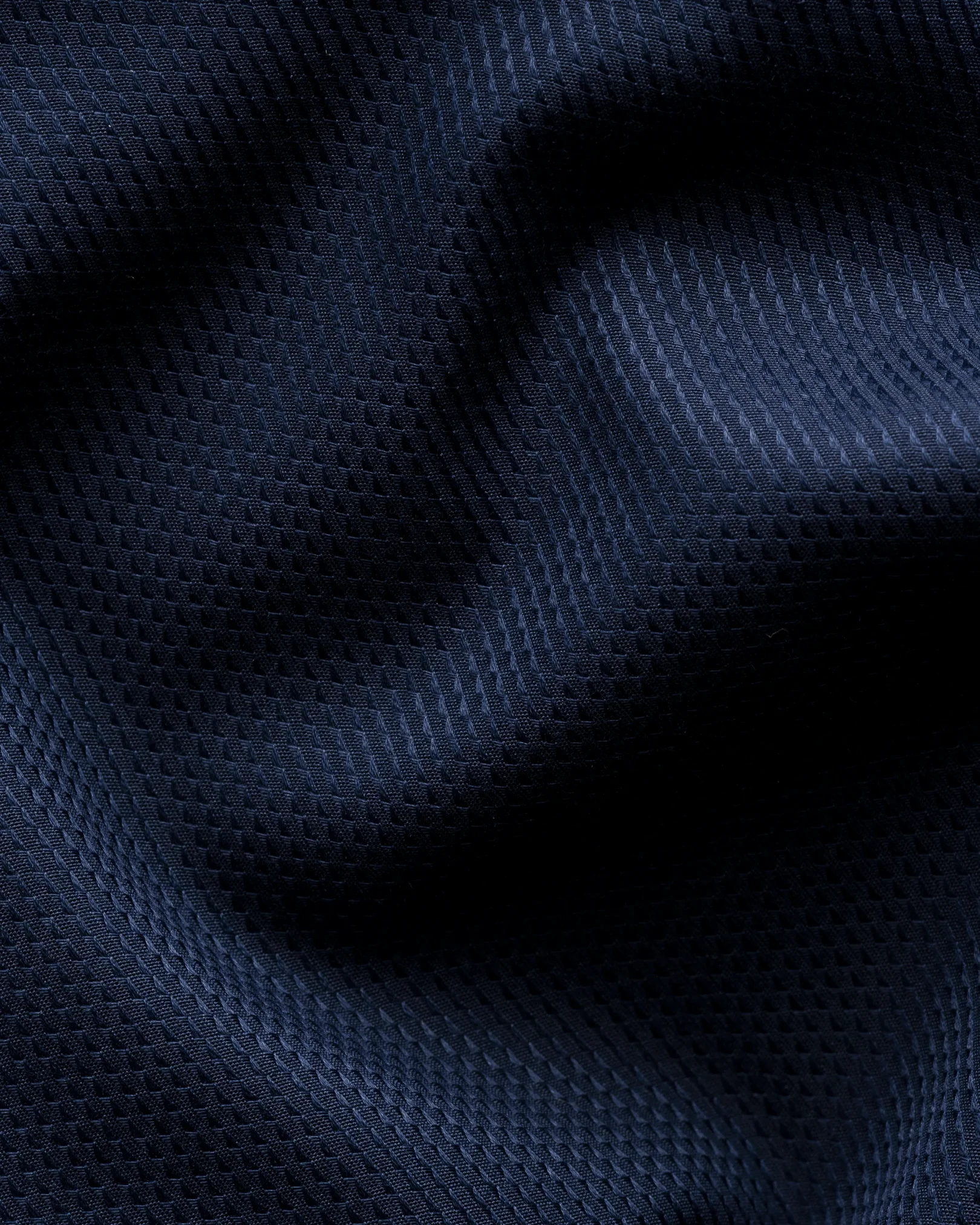 Eton - navy blue semi solid supima 120 pique shirt